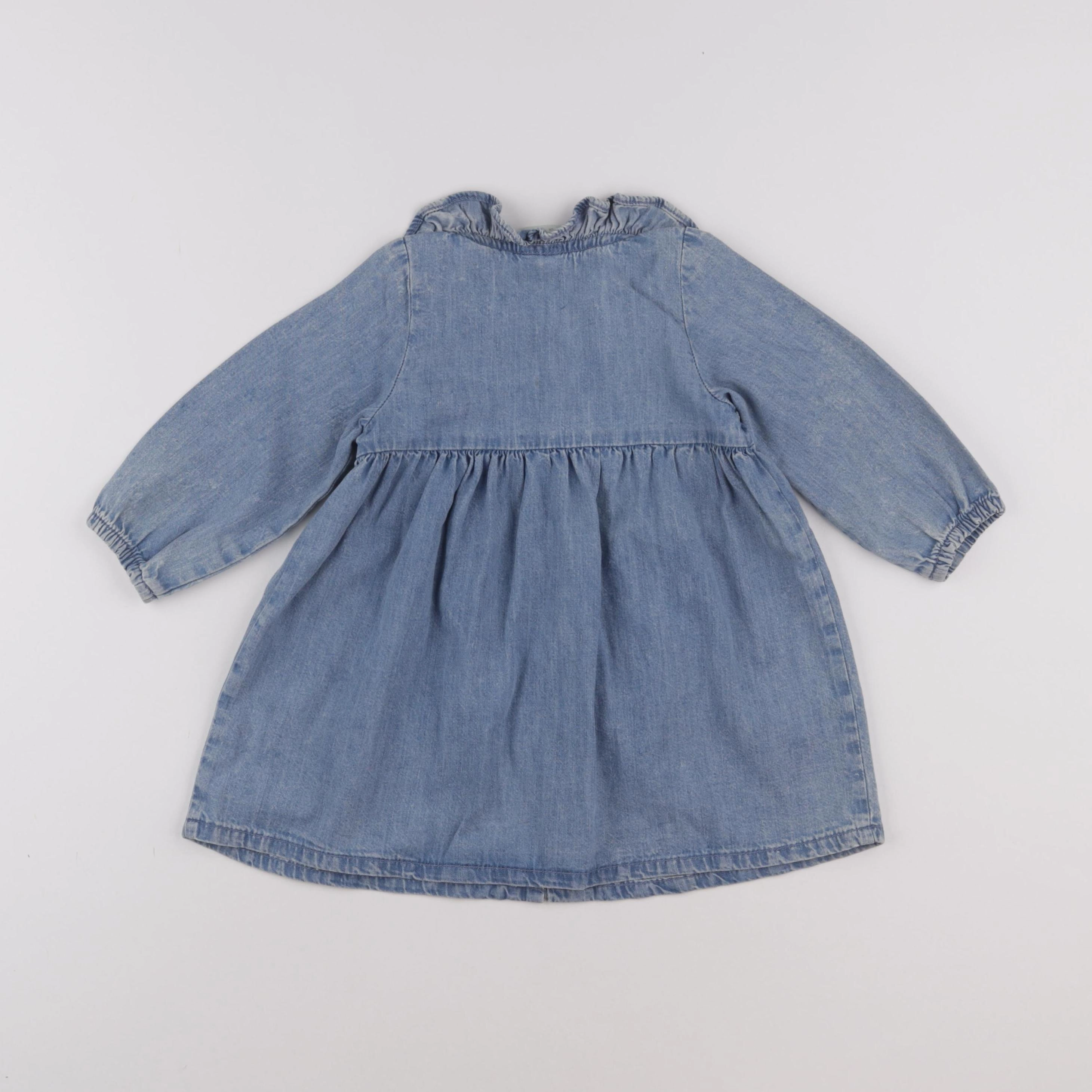 H&M - robe bleu - 9 mois