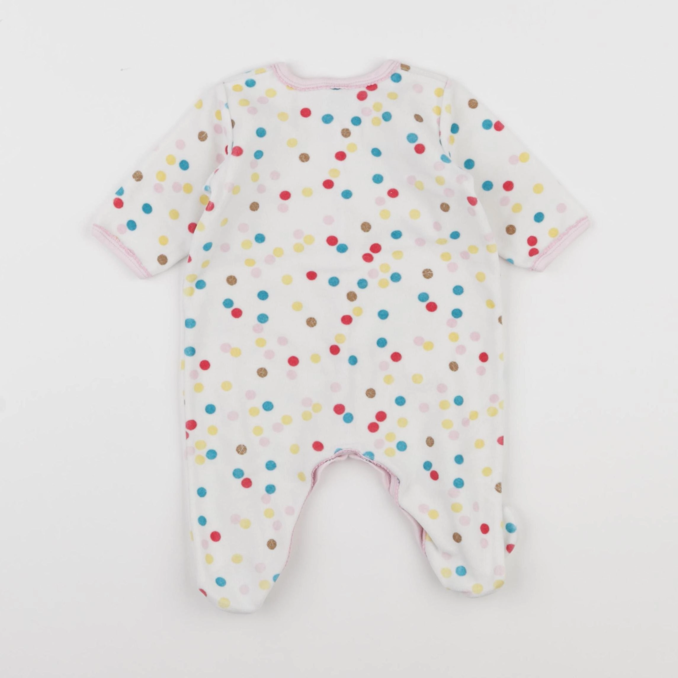 Petit Bateau - pyjama velours multicolore - 3 mois