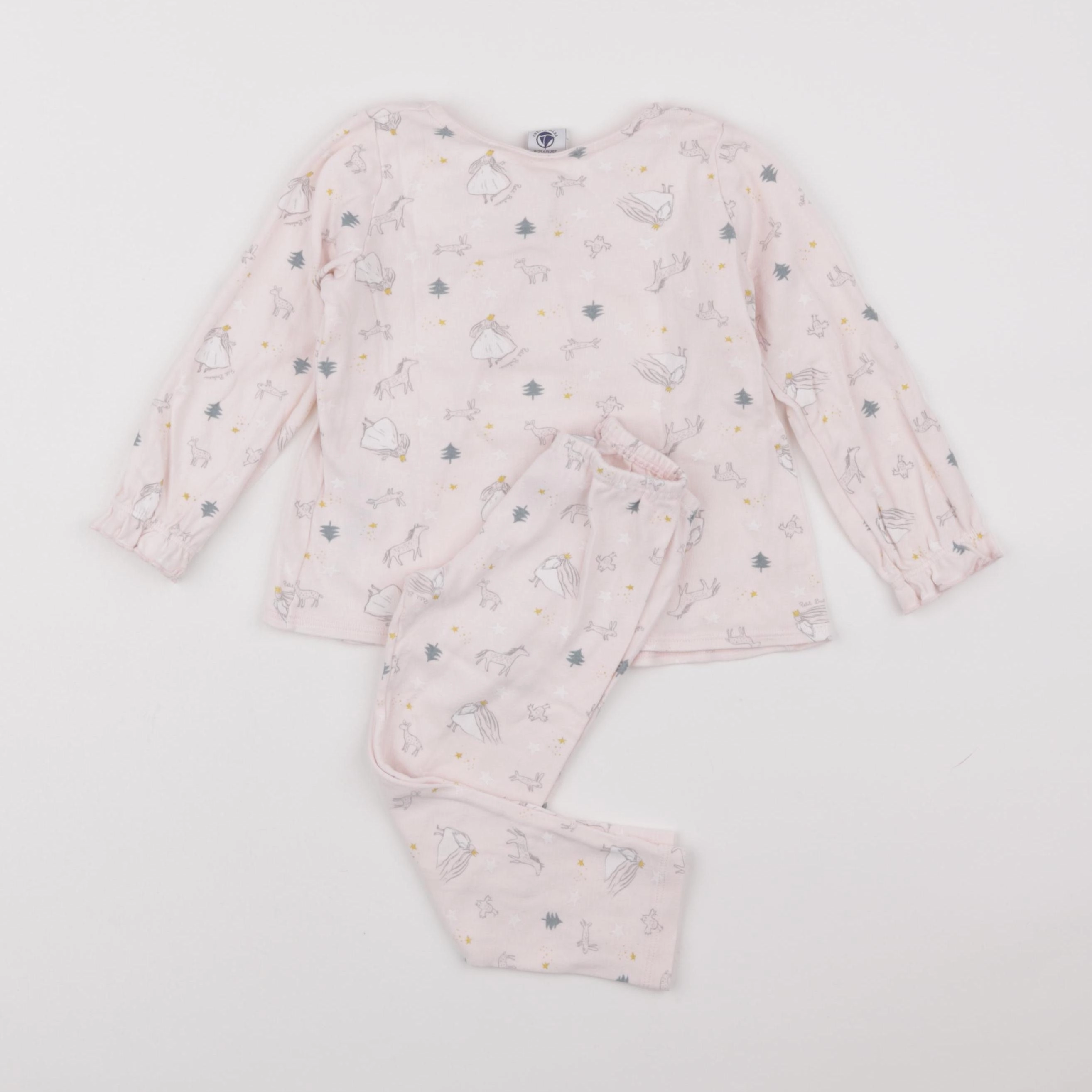 Petit Bateau - pyjama coton rose - 3 ans