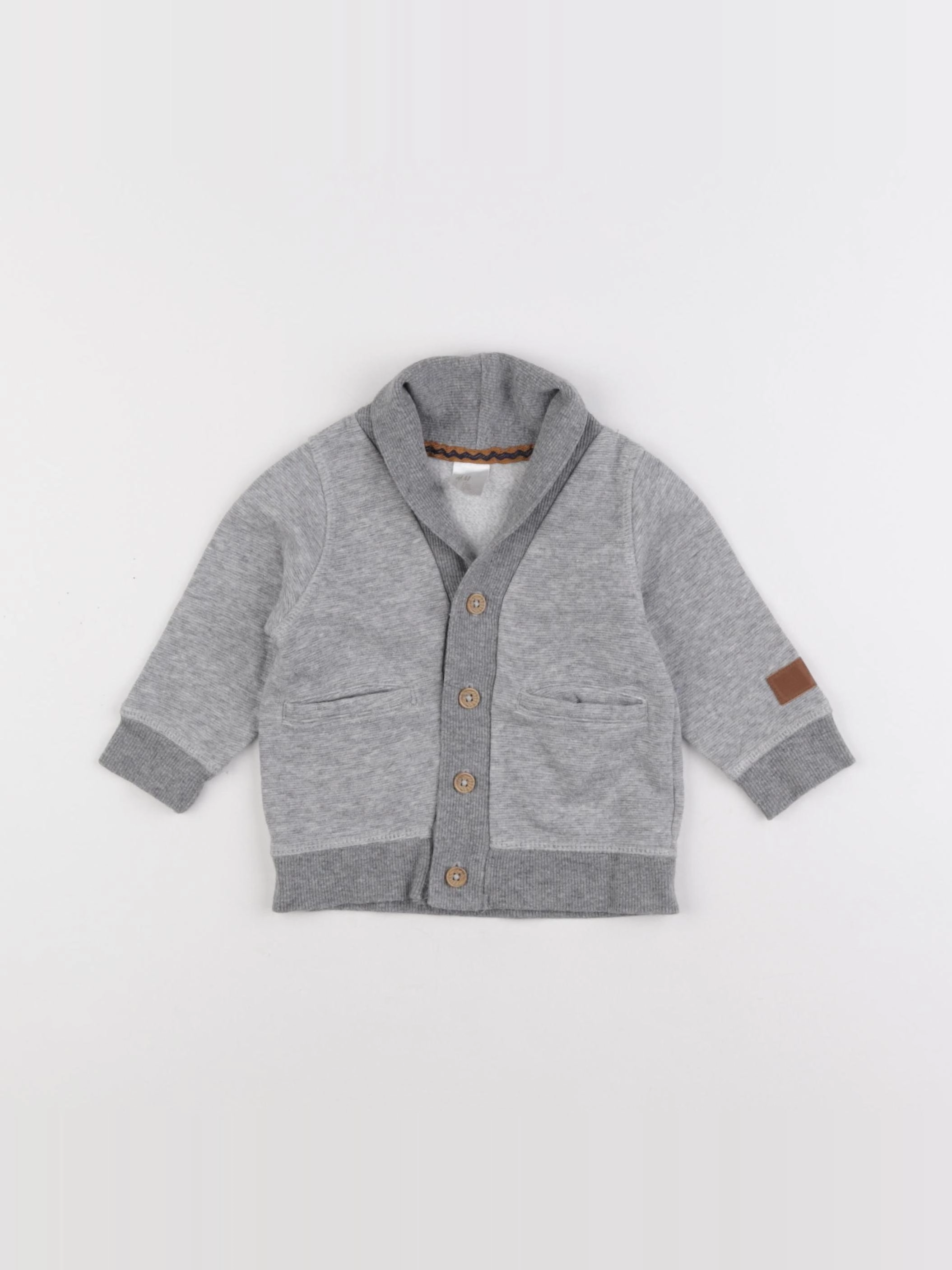 H&M - gilet gris - 4/6 mois