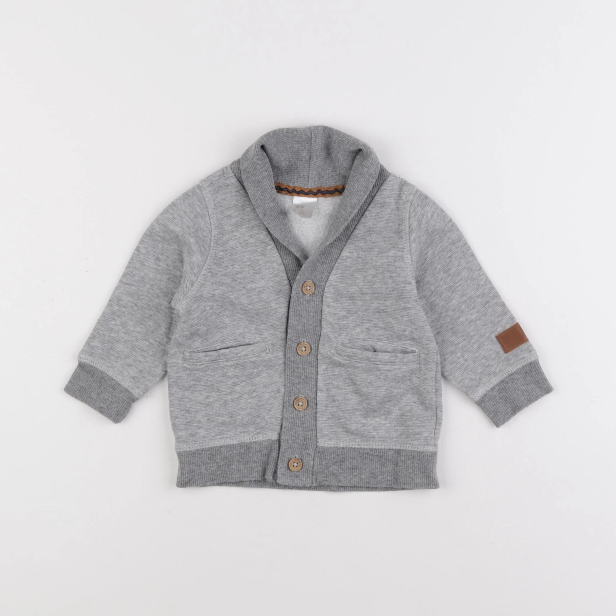 H&M - gilet gris - 4/6 mois