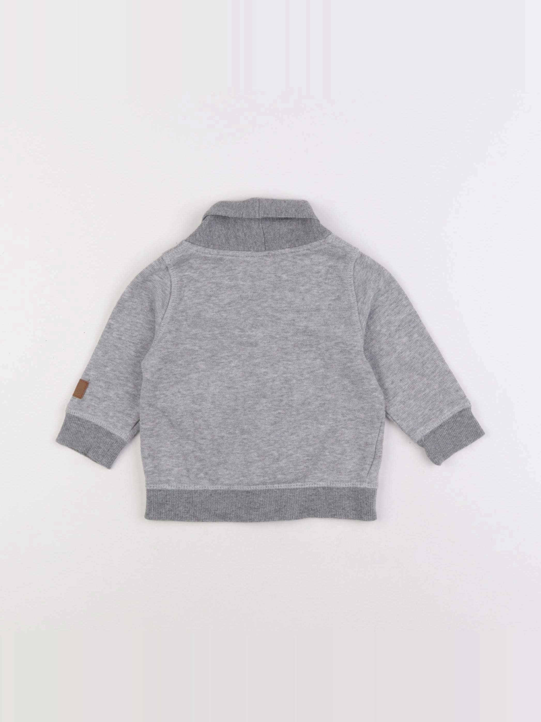 H&M - gilet gris - 4/6 mois
