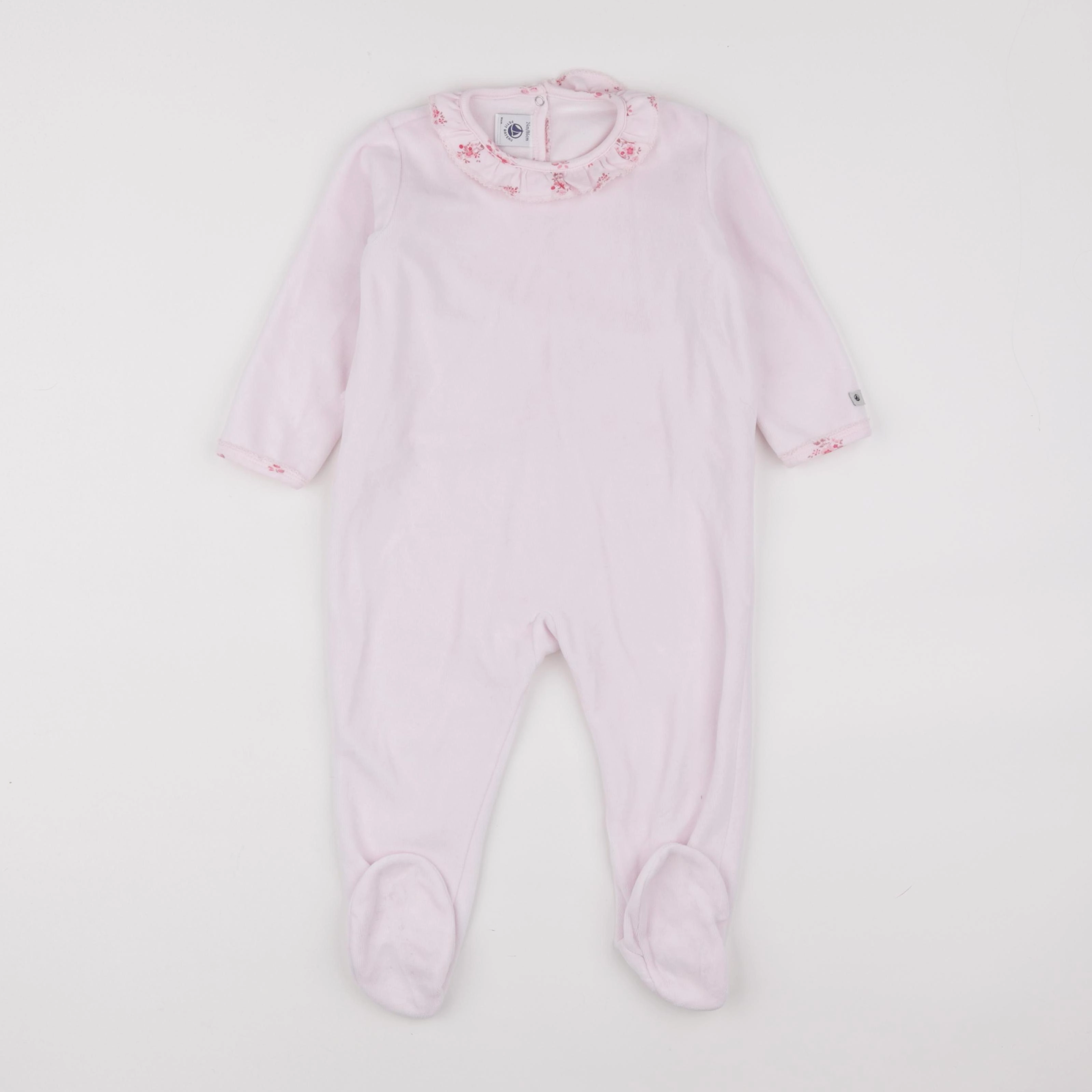 Petit Bateau - pyjama velours rose - 2 ans