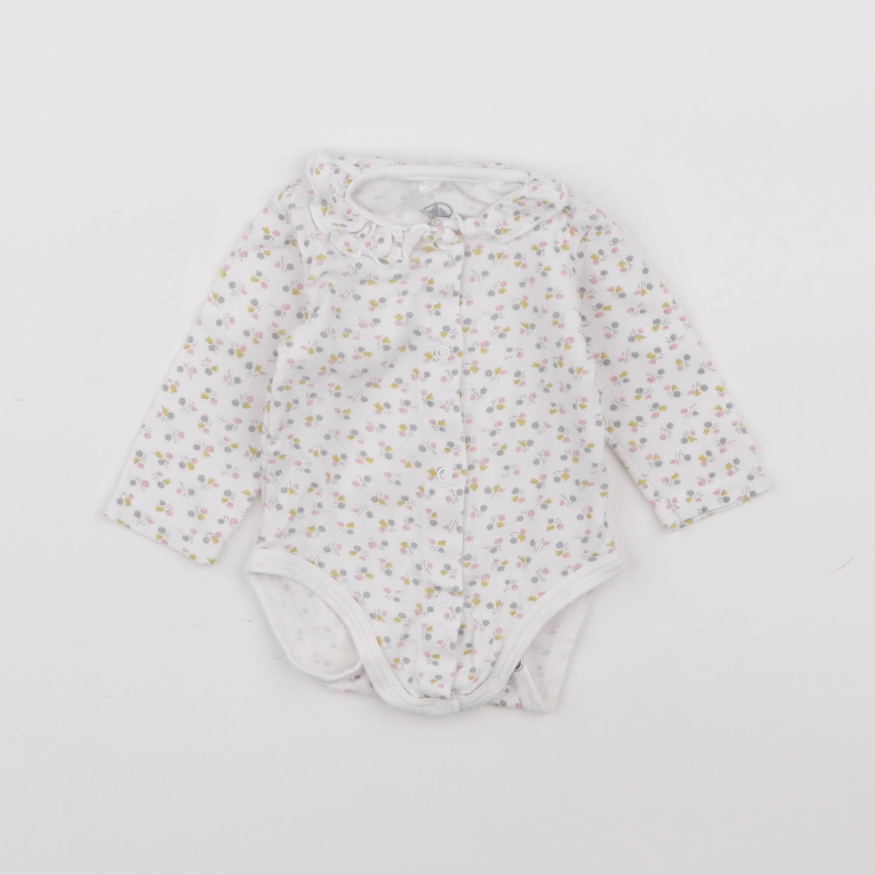 Petit Bateau - body à col multicolore - 3 mois
