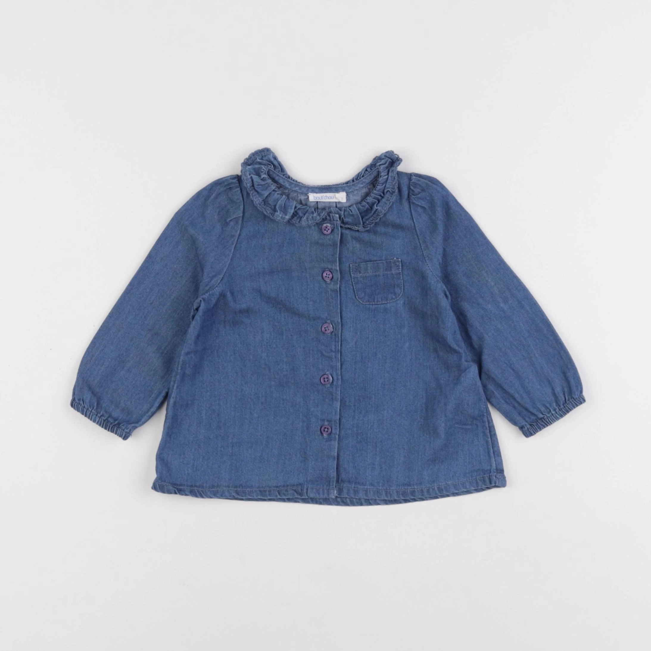 Boutchou - blouse bleu - 6 mois