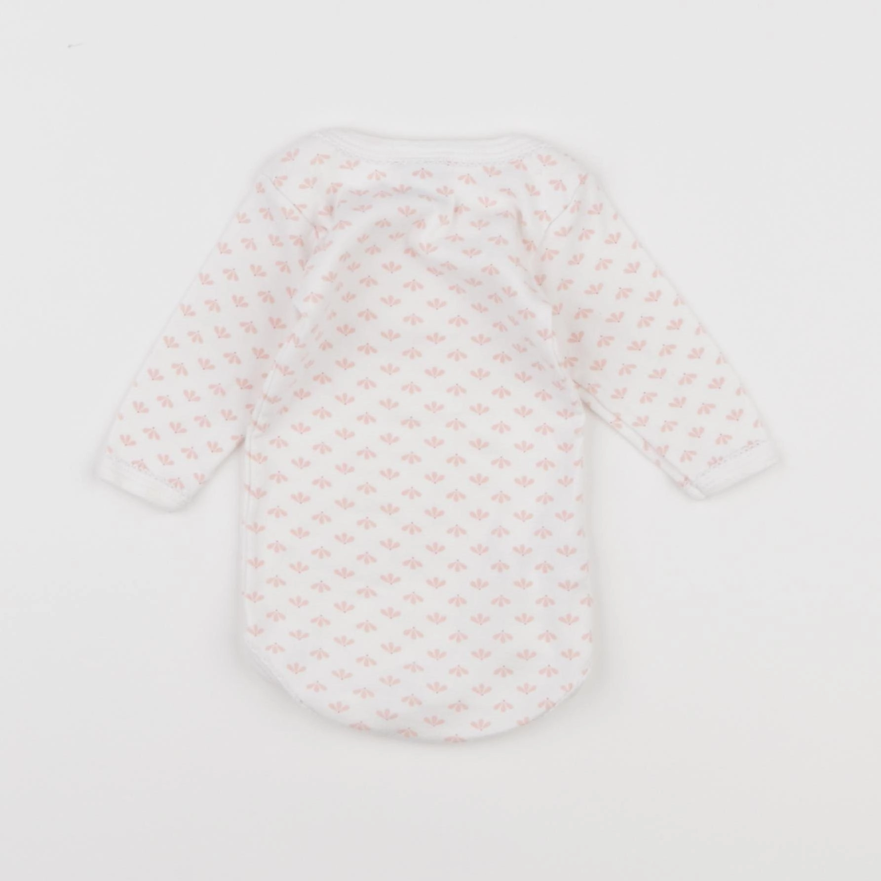Petit Bateau - body blanc, rose - 3 mois