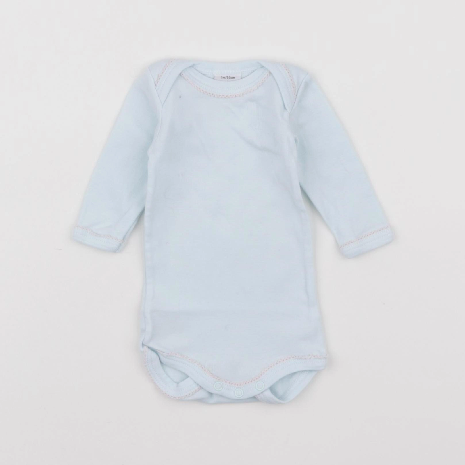 Petit Bateau - body bleu - 1 mois