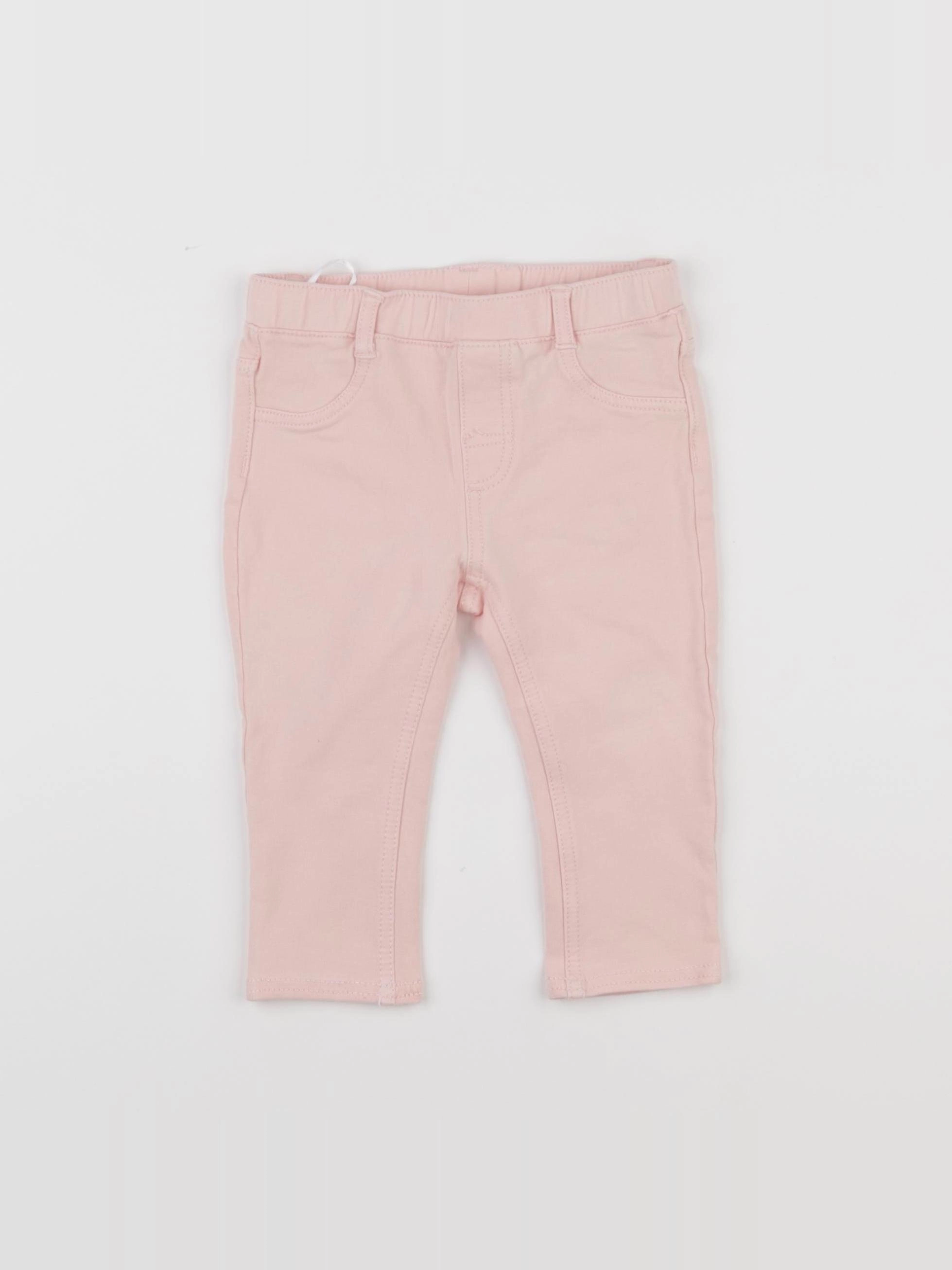 H&M - jegging rose - 9/12 mois