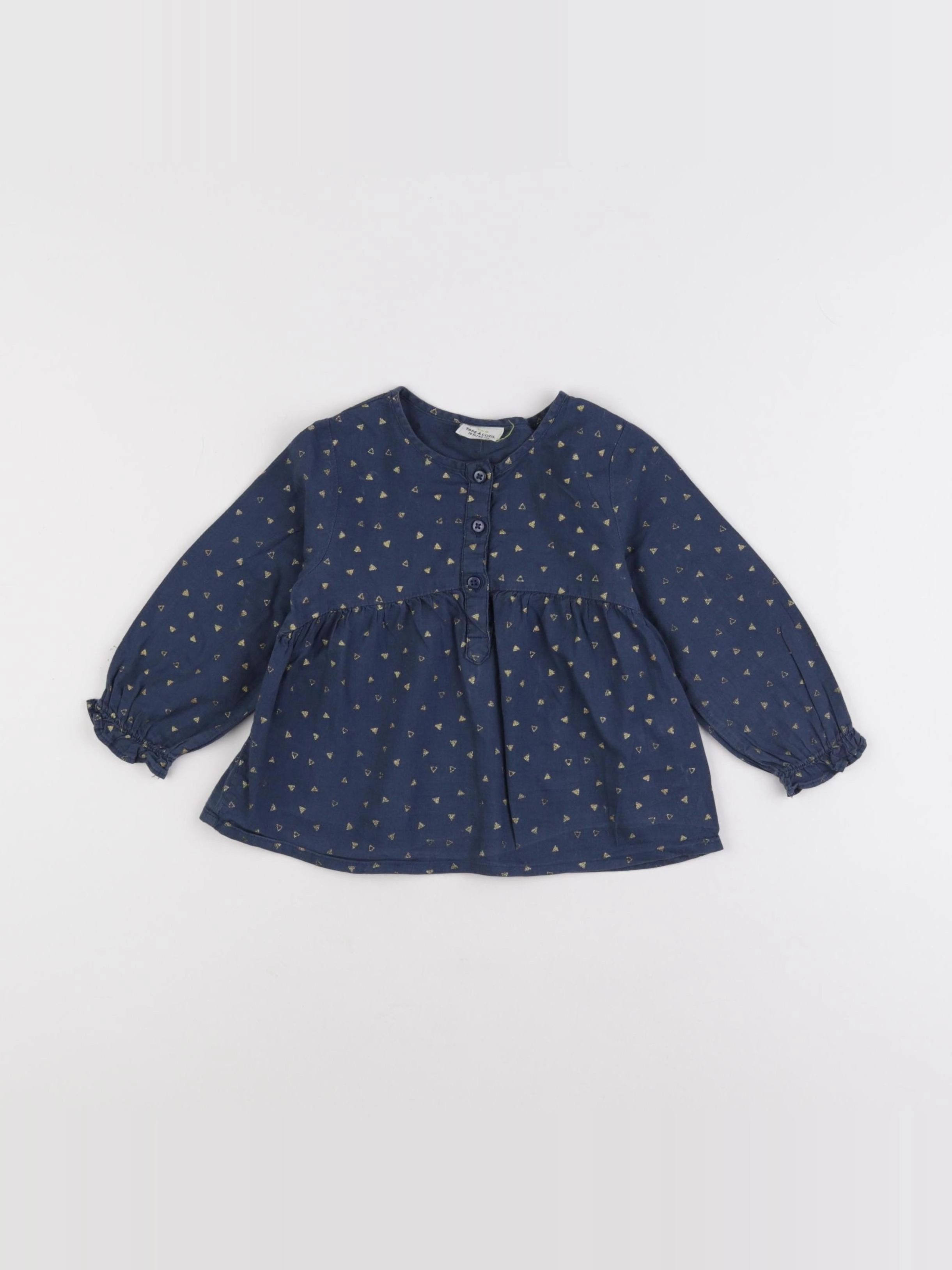 Tape à l'oeil - blouse bleu - 18 mois