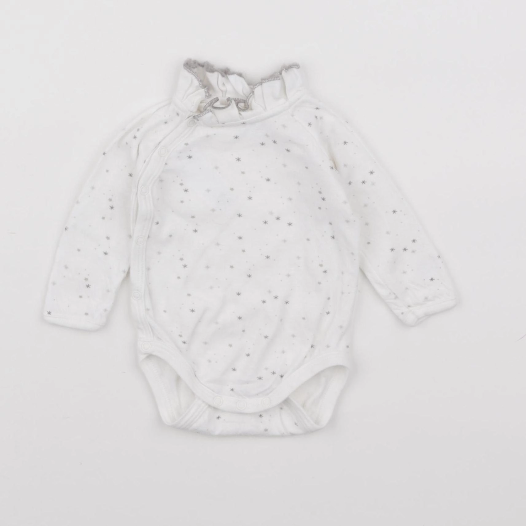 Petit Bateau - body à col blanc - 3 mois