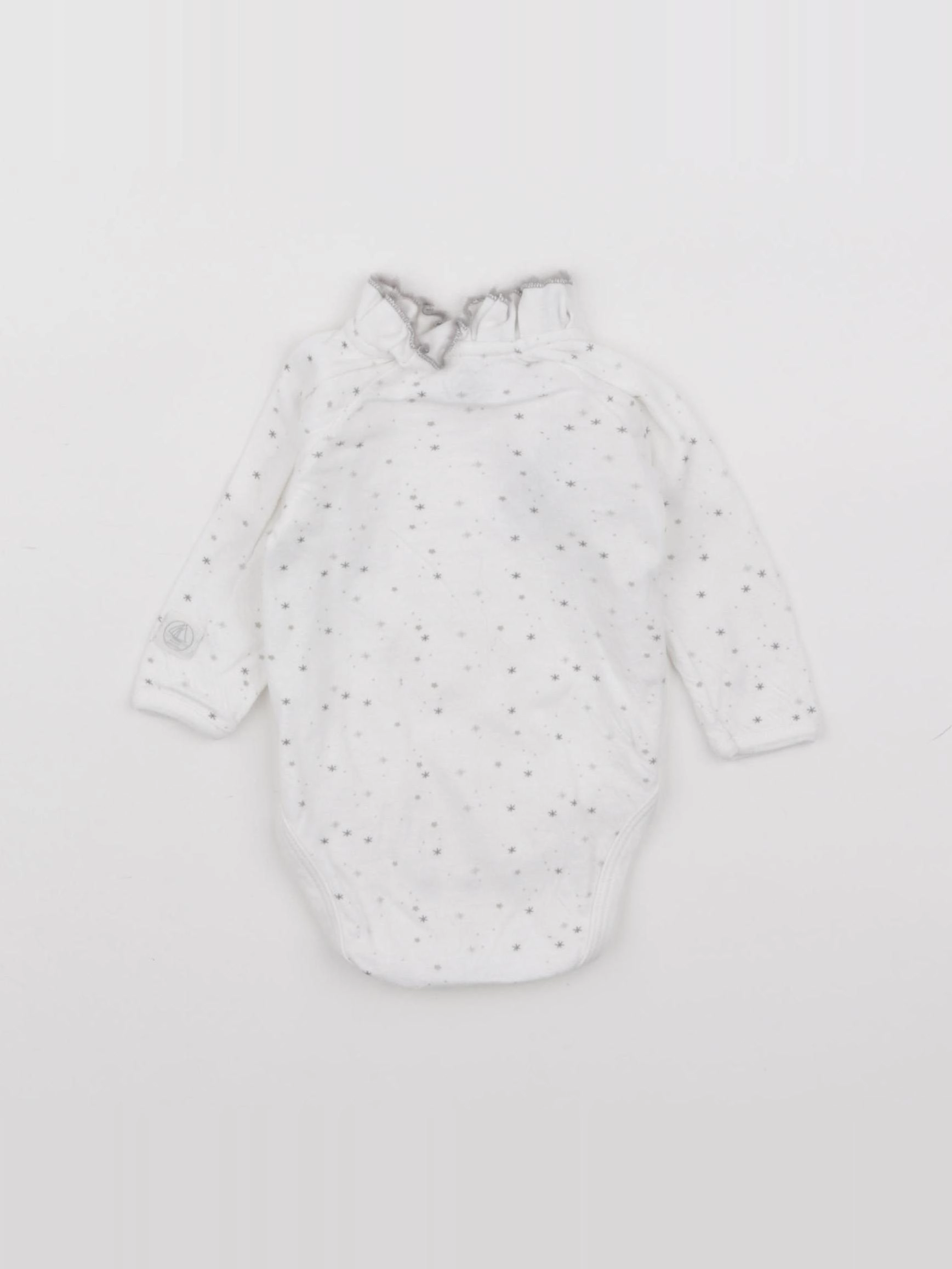 Petit Bateau - body à col blanc - 3 mois