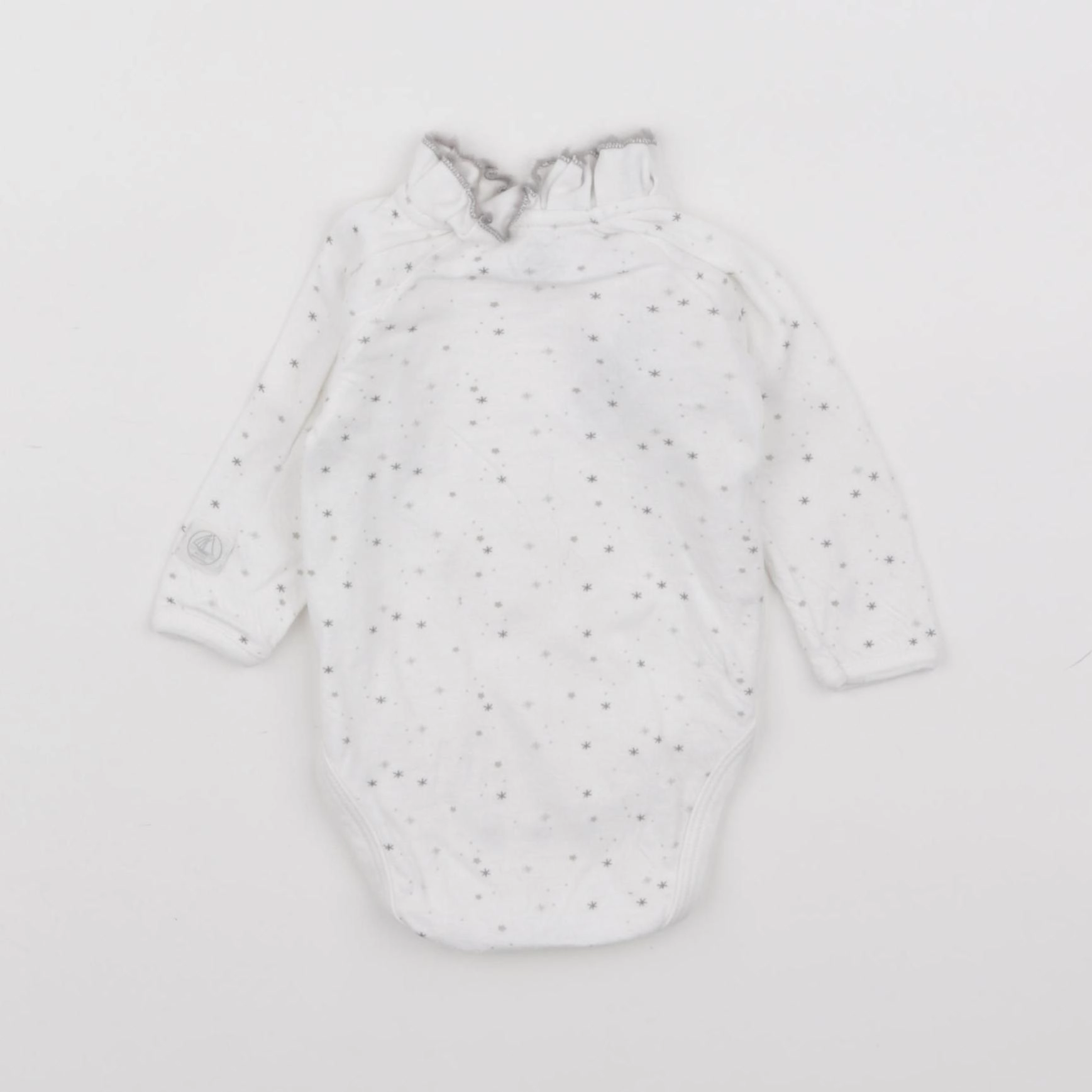 Petit Bateau - body à col blanc - 3 mois