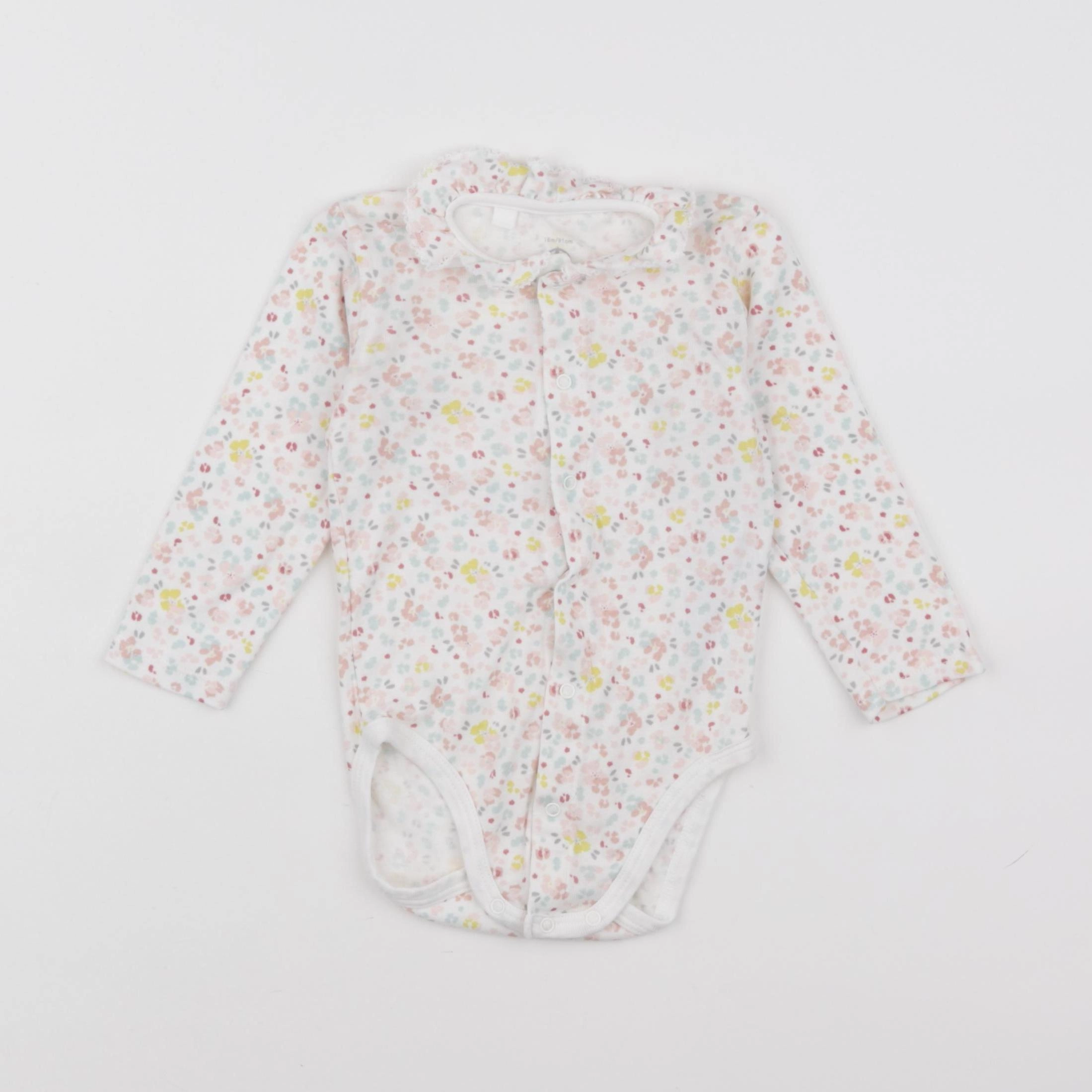 Petit Bateau - body à col multicolore - 18 mois
