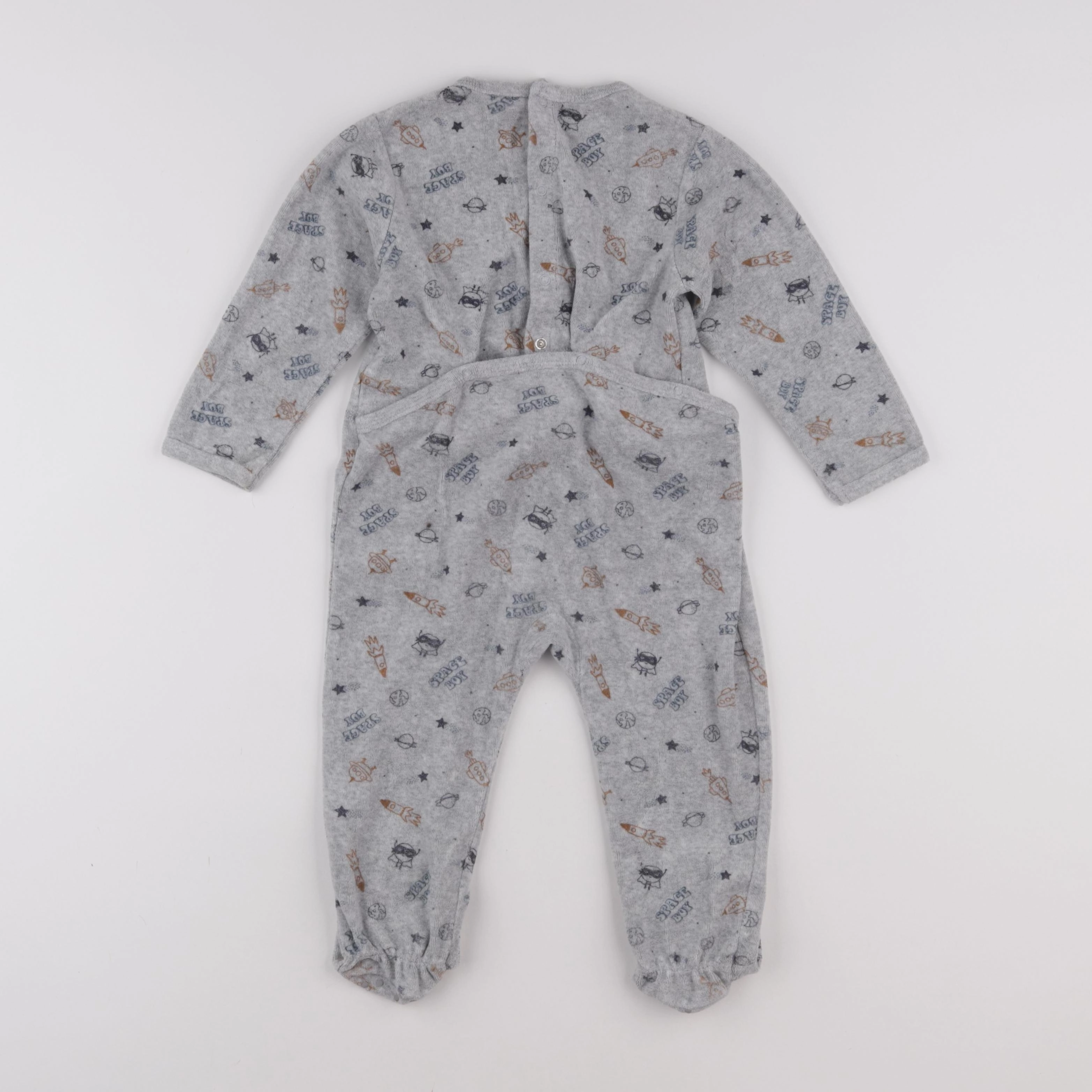 La Redoute - pyjama velours gris - 2 ans