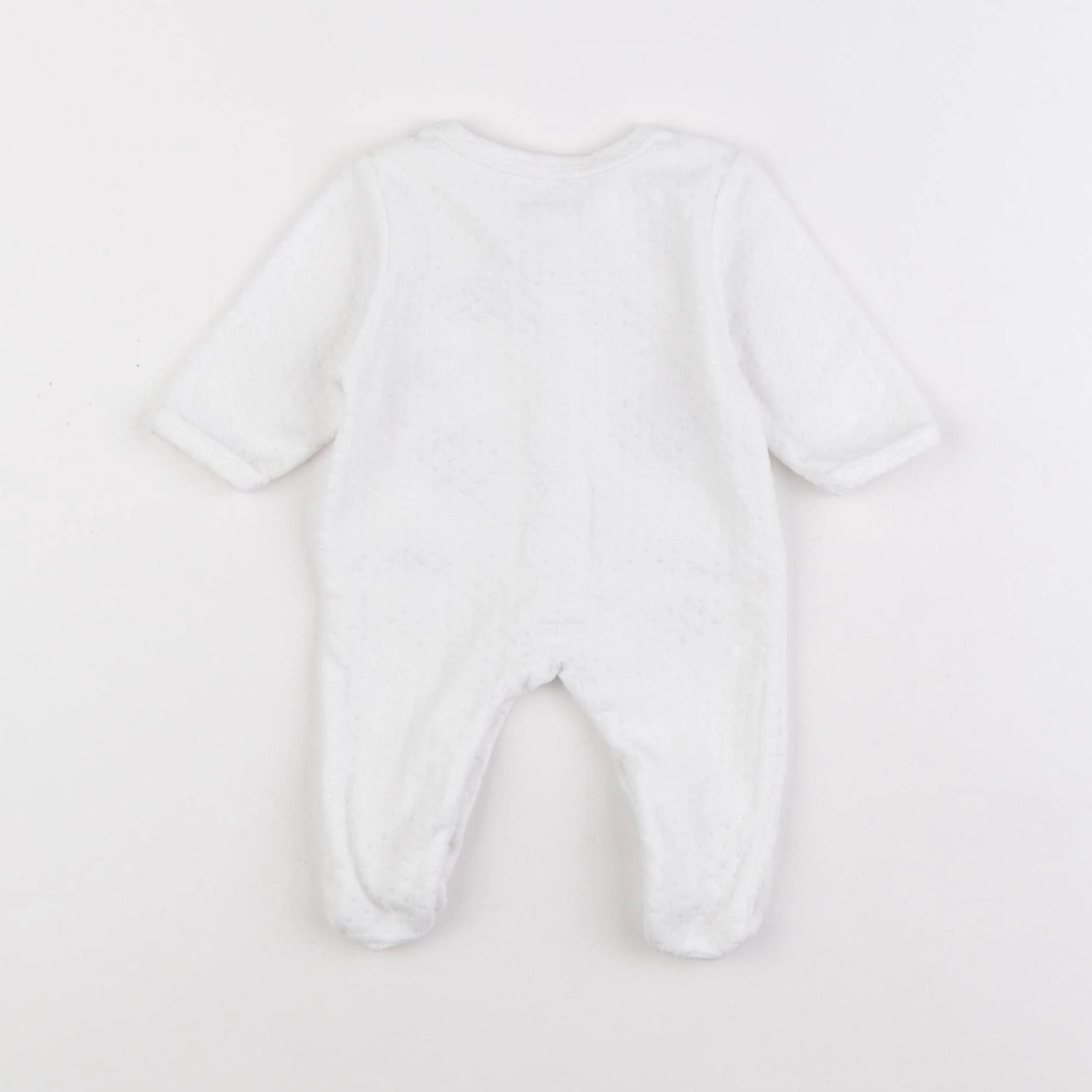 Vertbaudet - pyjama velours blanc - 0 mois