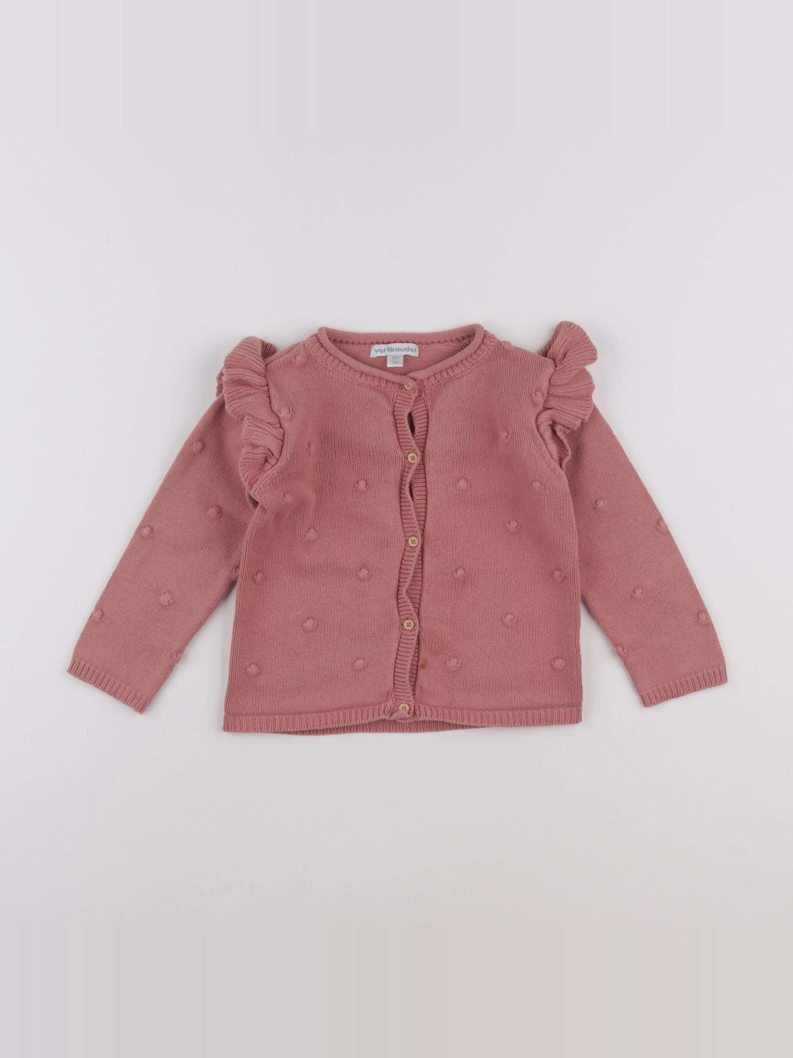 Vertbaudet - gilet rose - 24 mois