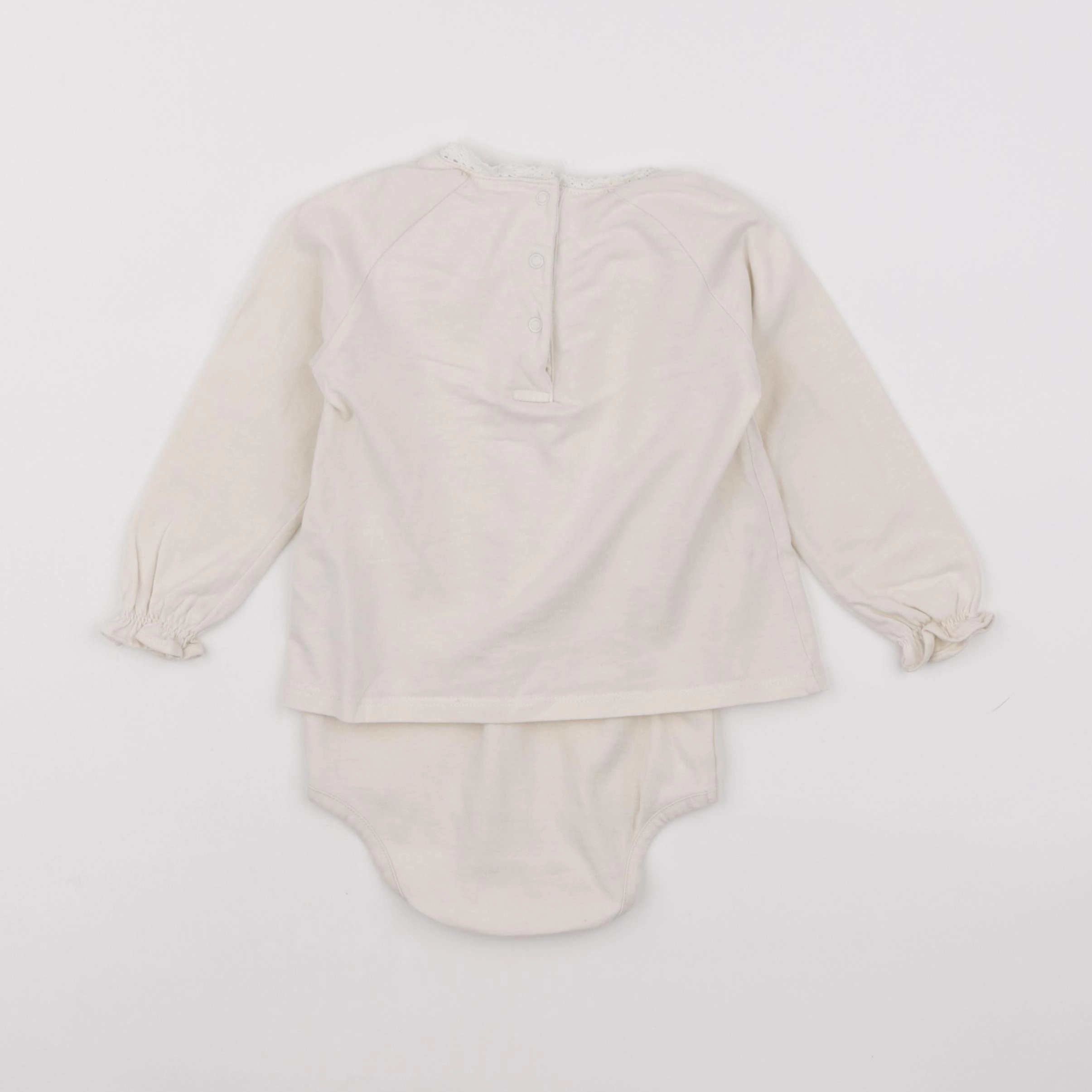 Vertbaudet - body tee-shirt beige - 18 mois