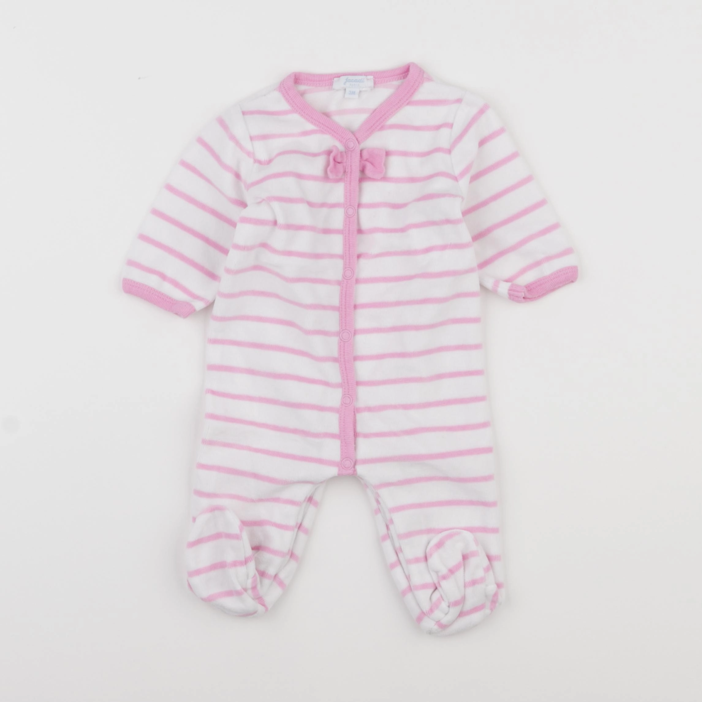 Jacadi - pyjama velours rose - 3 mois