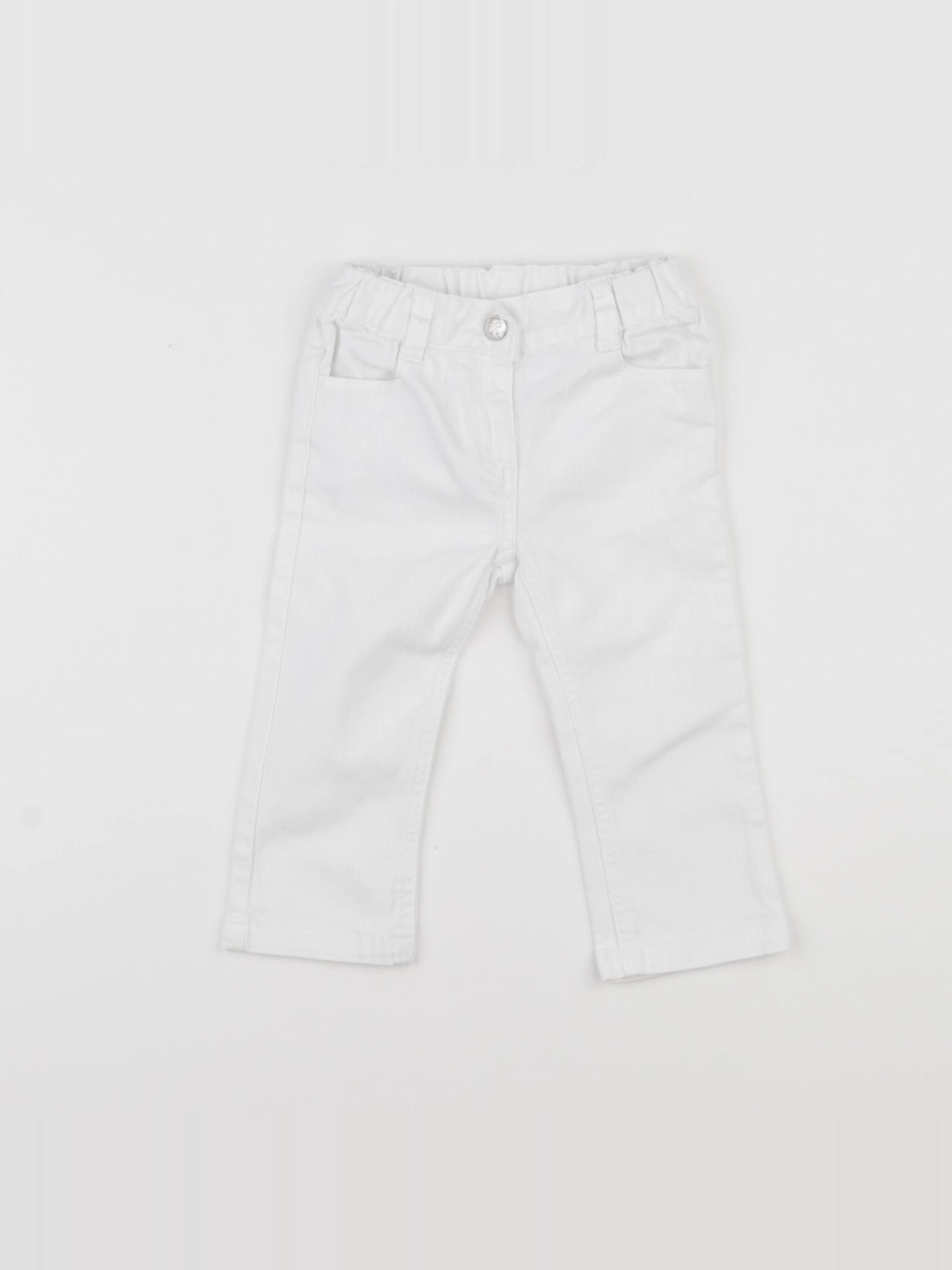 Jacadi - jean blanc - 18 mois