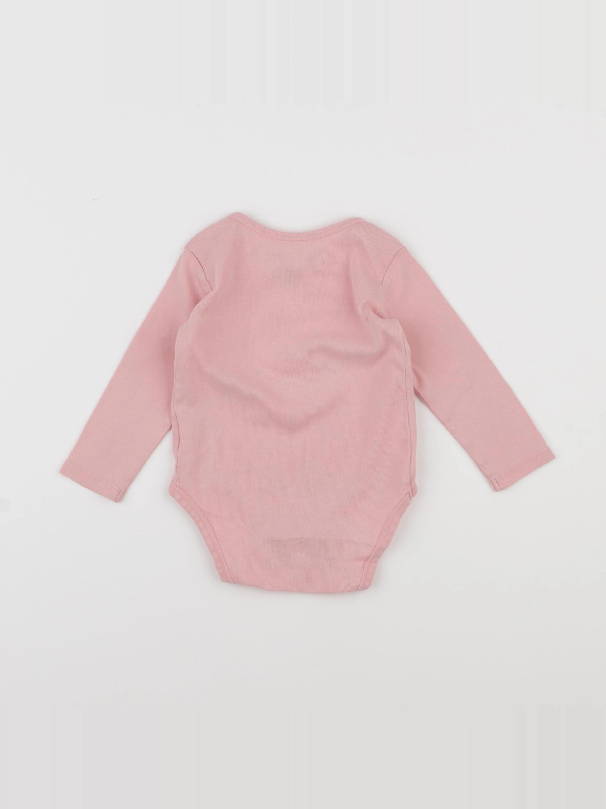 H&M - body rose - 6/9 mois