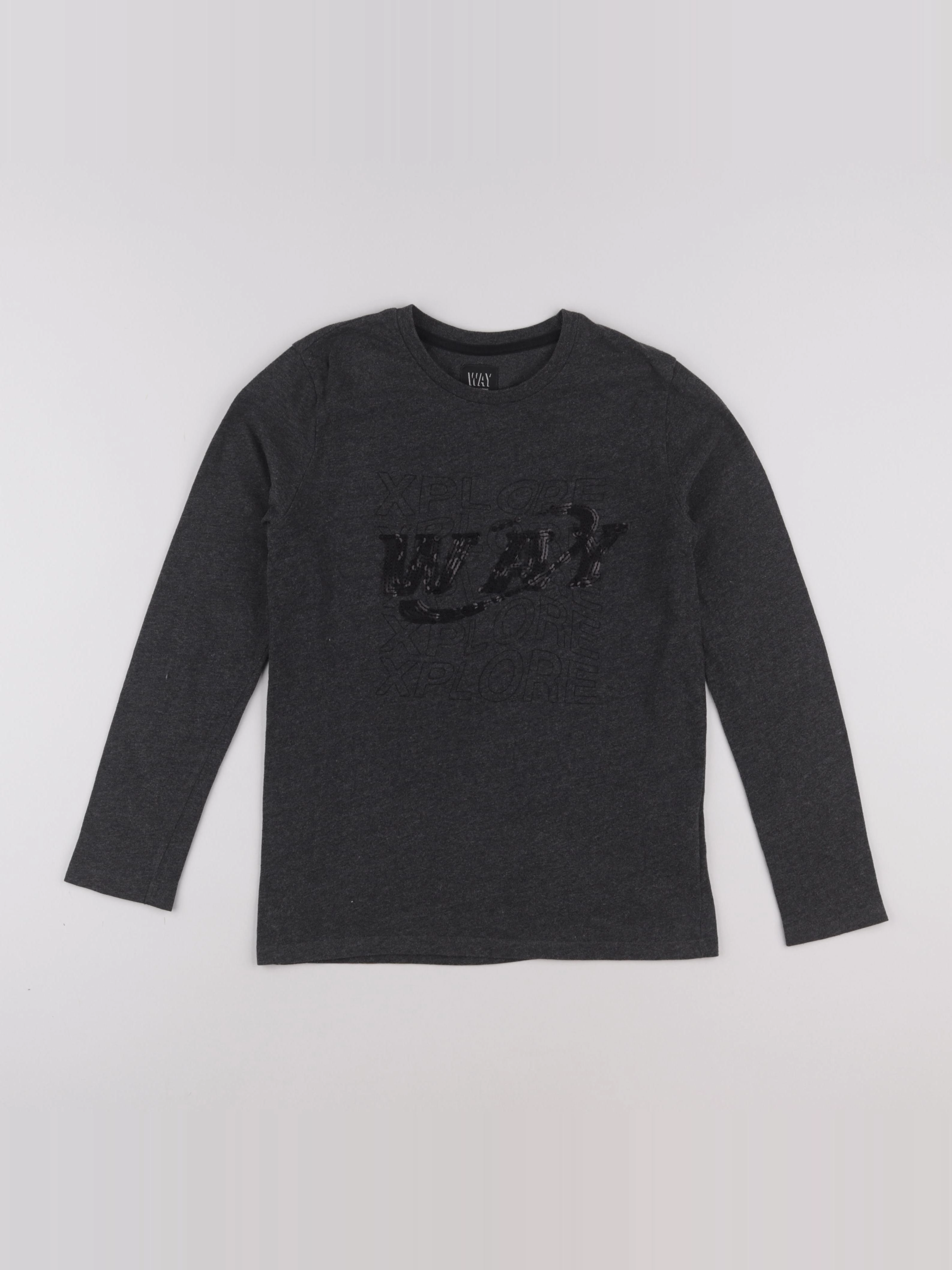 IKKS - tee-shirt gris - 10 ans