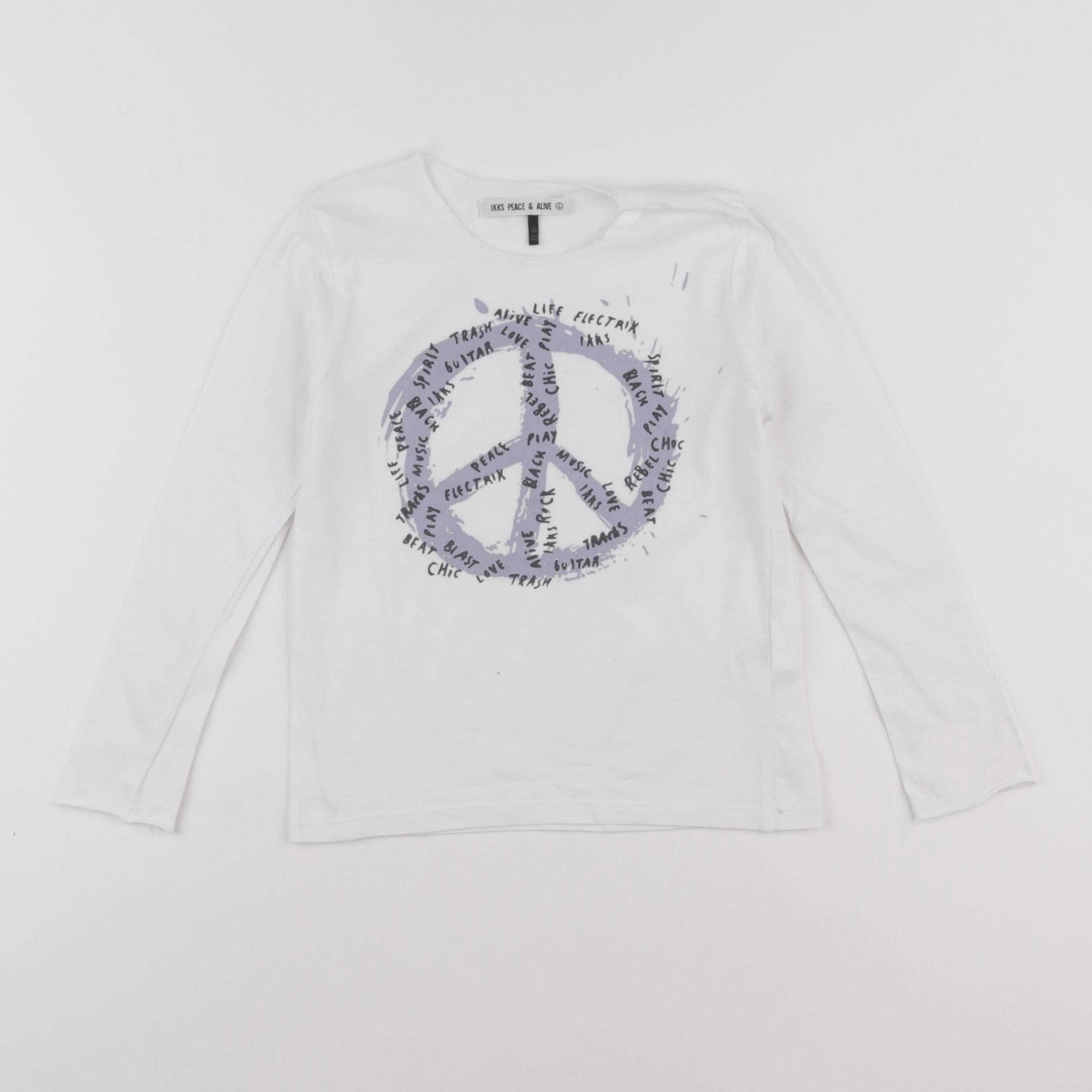 IKKS - tee-shirt blanc - 4 ans
