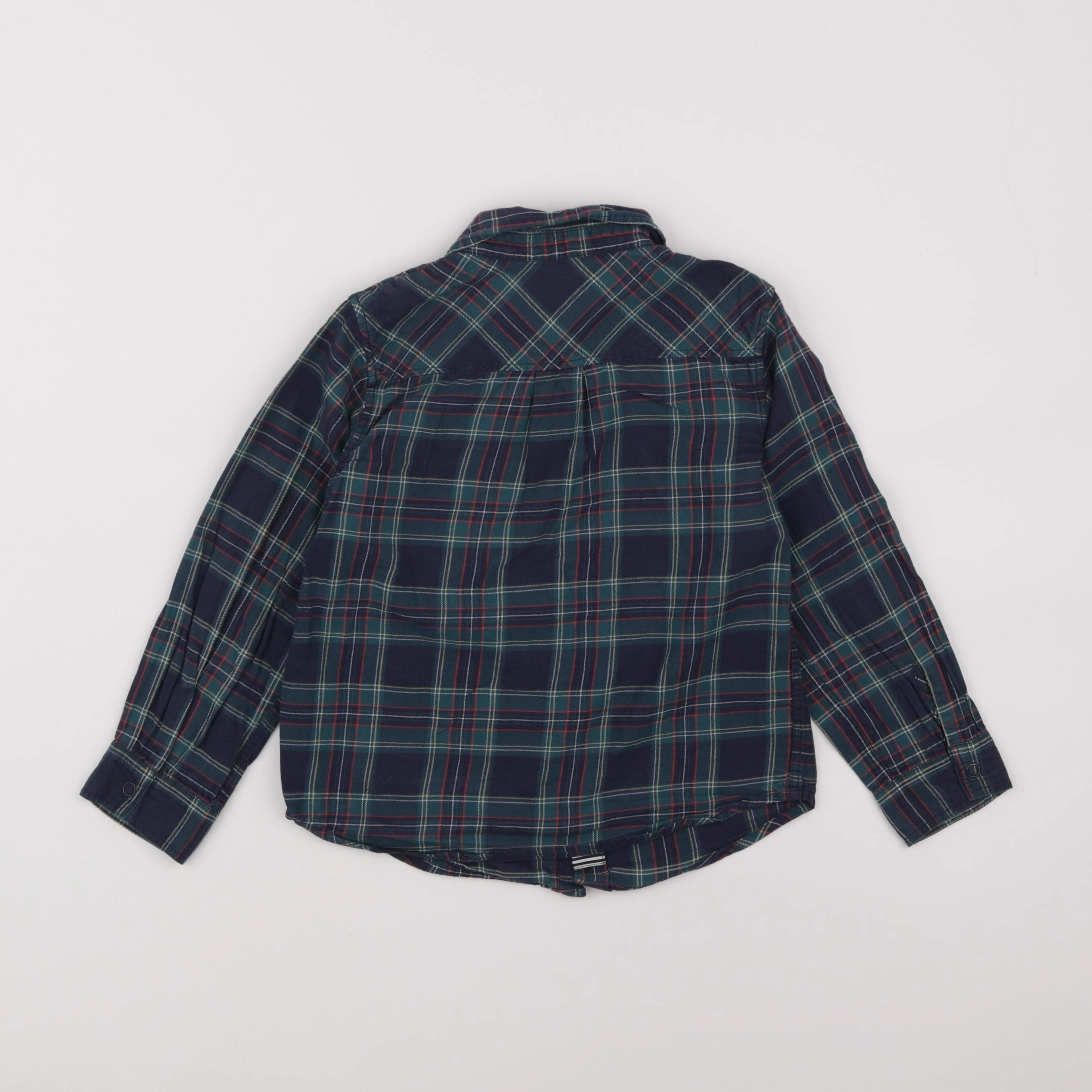 Petit Bateau - chemise vert, bleu - 6 ans