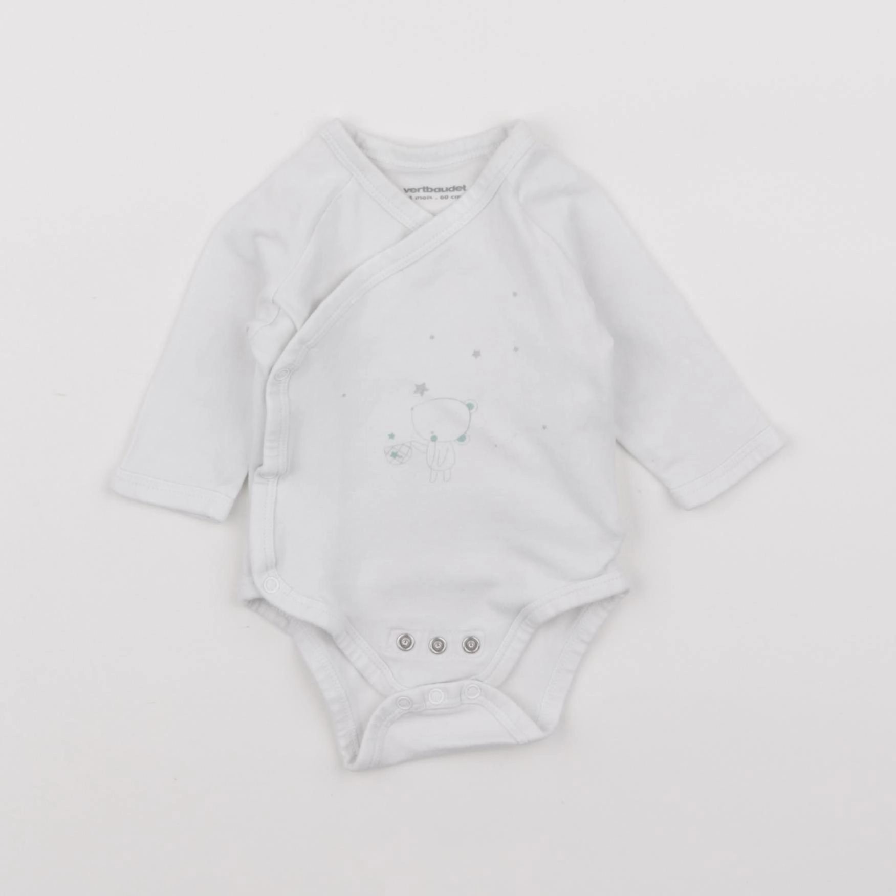 Vertbaudet - body blanc - 3 mois