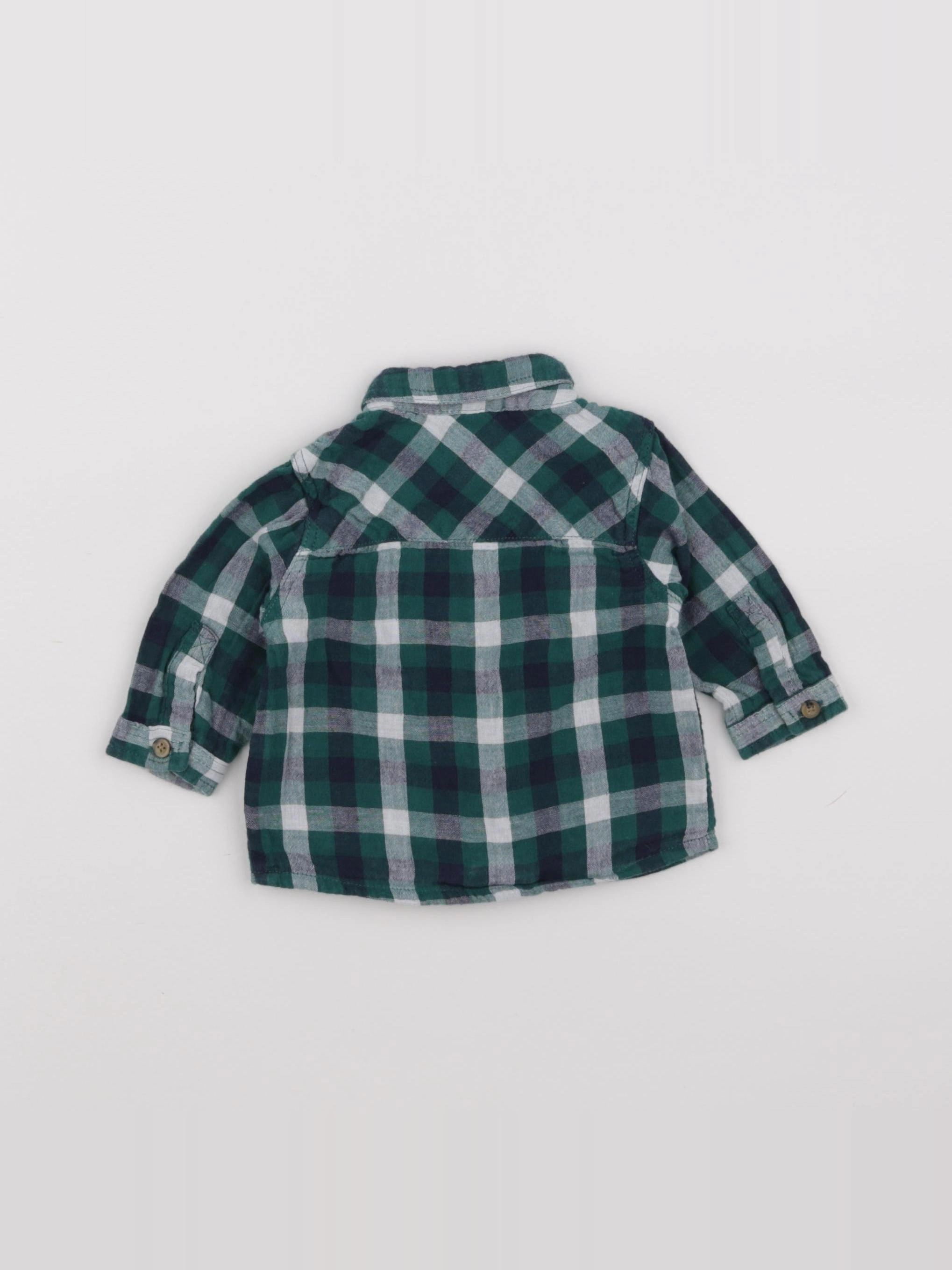 Vertbaudet - chemise vert - 3 mois