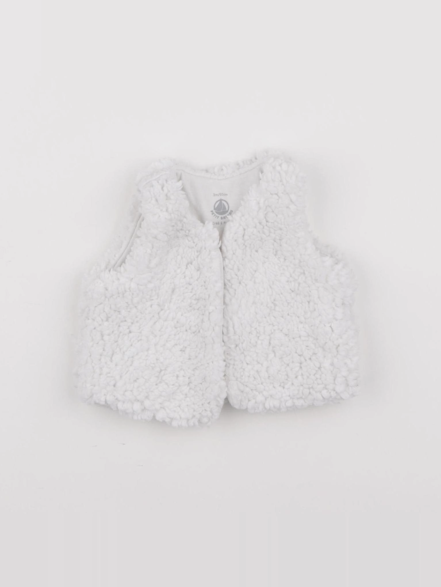 Petit Bateau - gilet blanc - 3 mois