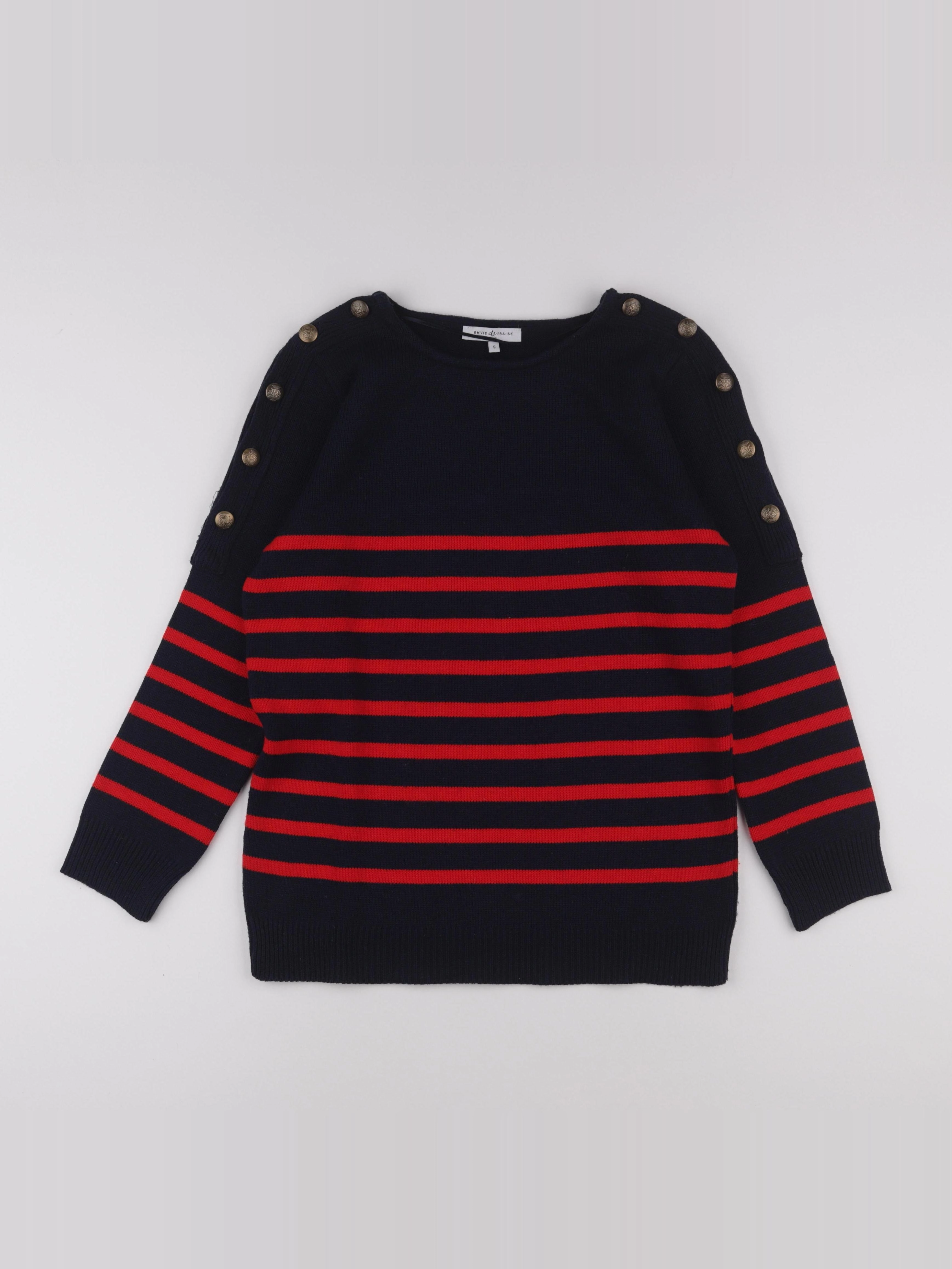 Envie de fraise - pull grossesse bleu, rouge - s