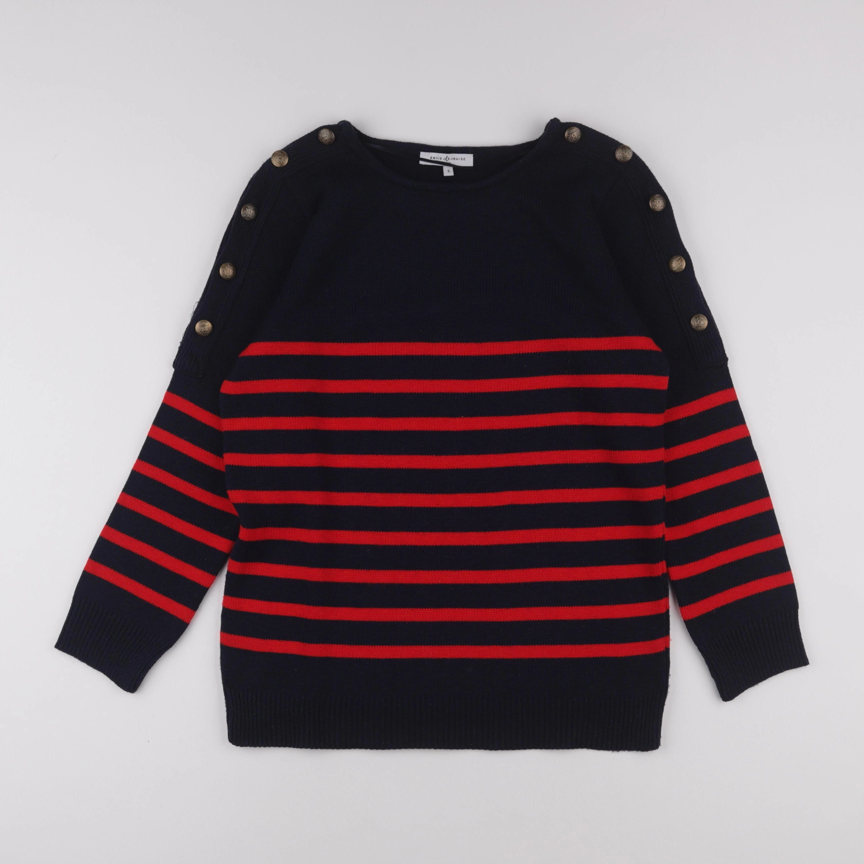 Envie de fraise - pull grossesse bleu, rouge - s