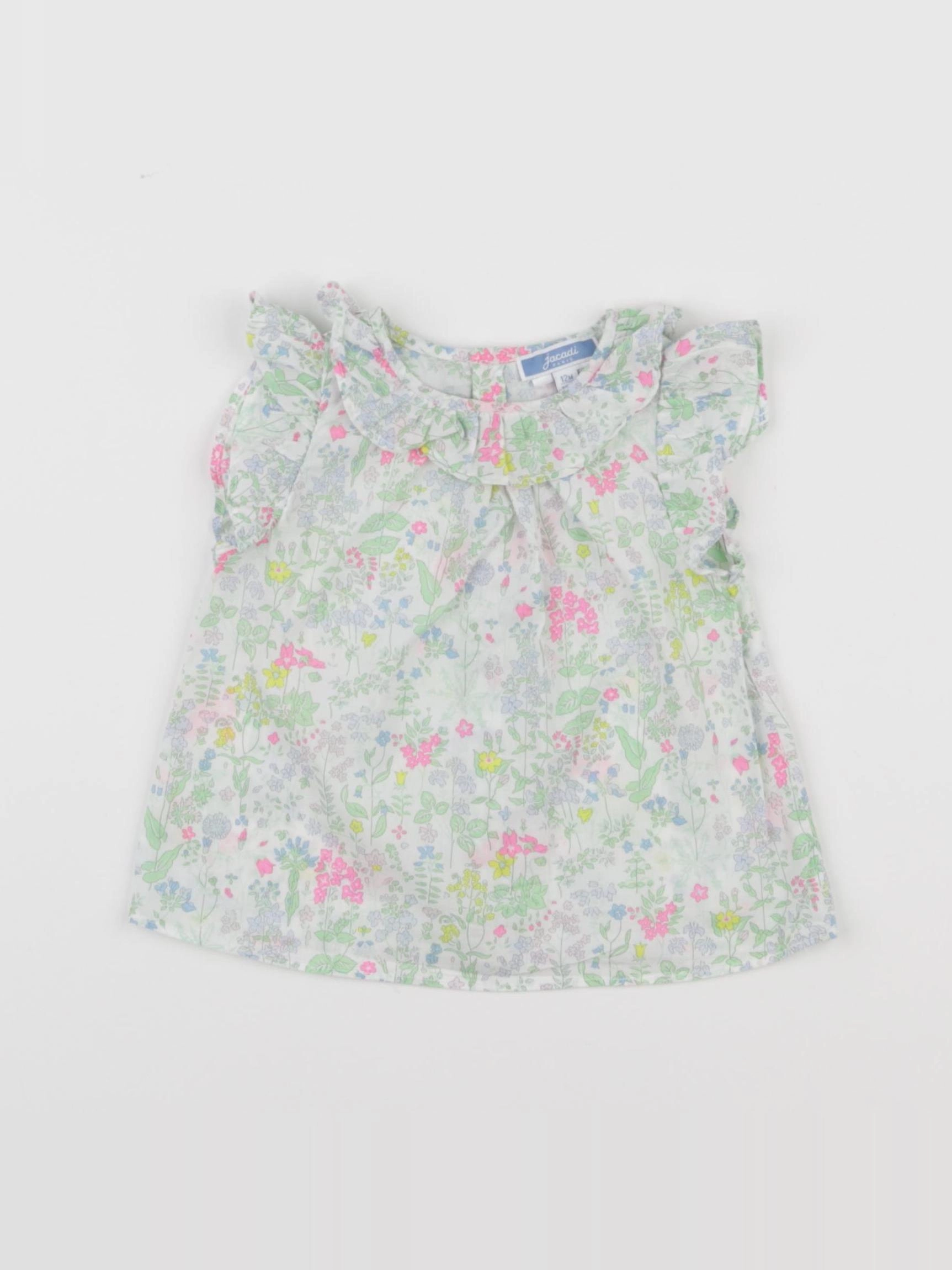 Jacadi - blouse liberty multicolore - 12 mois
