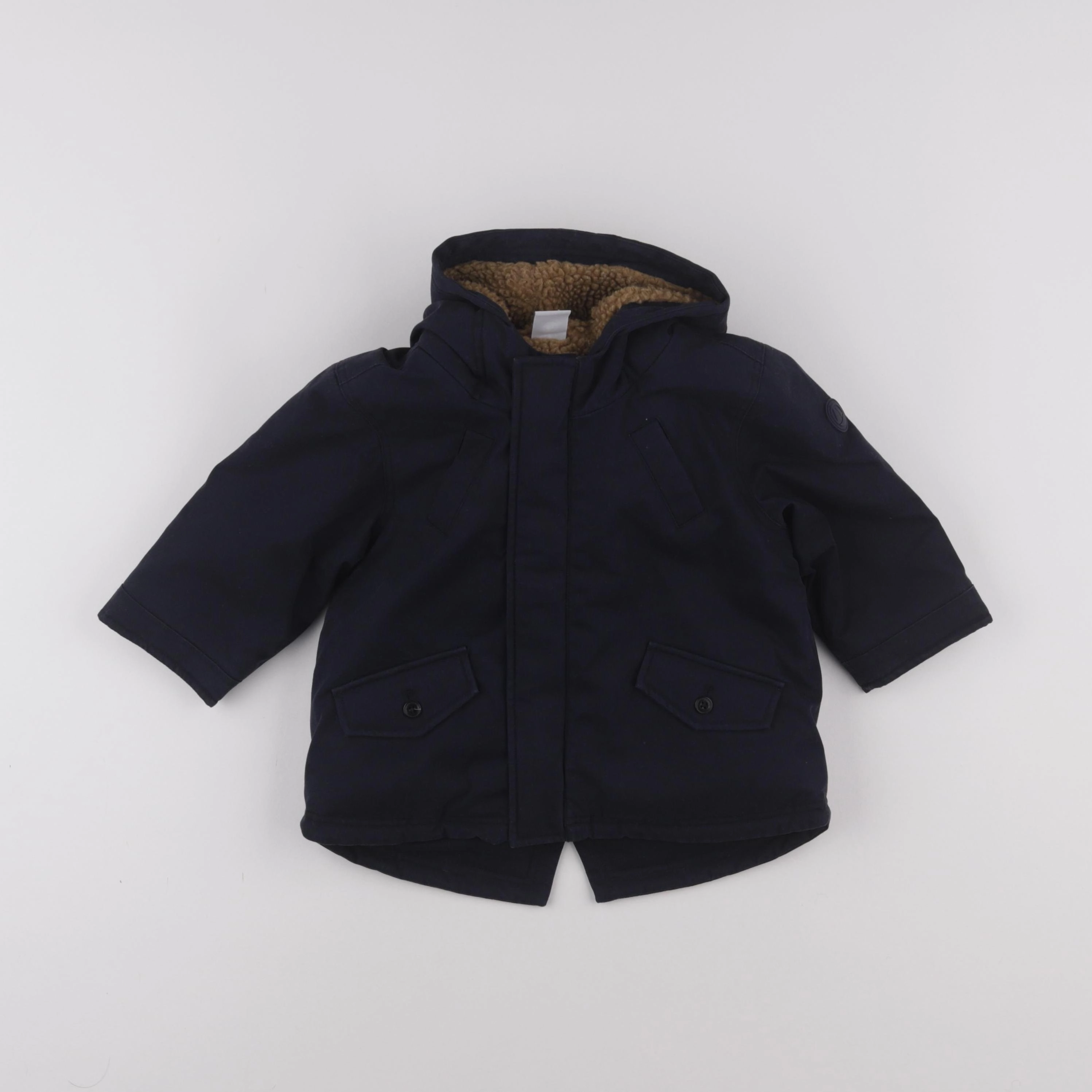 Petit Bateau - manteau bleu - 18 mois