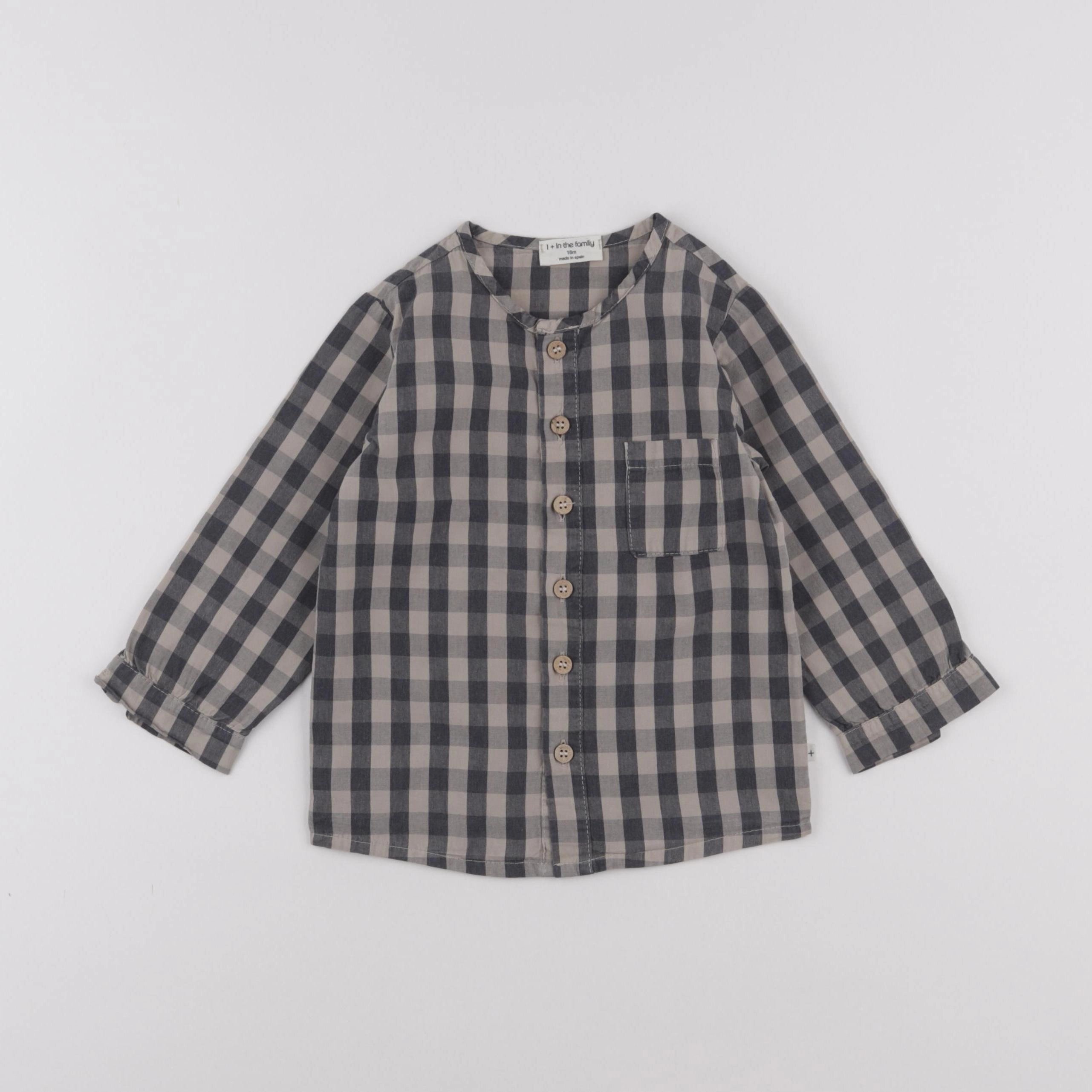 1+ In the family - chemise gris - 18 mois