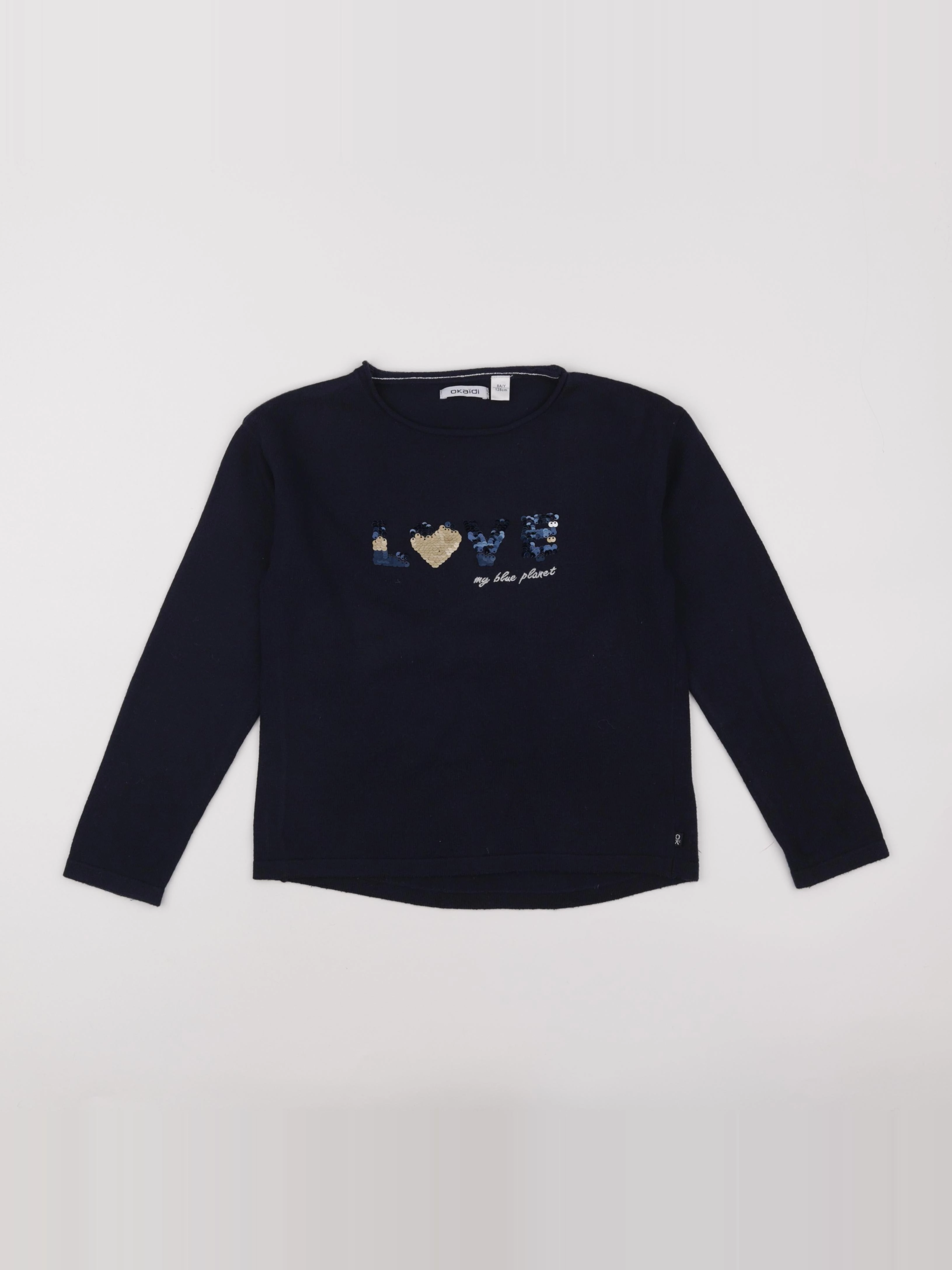 Okaidi - pull bleu - 8 ans