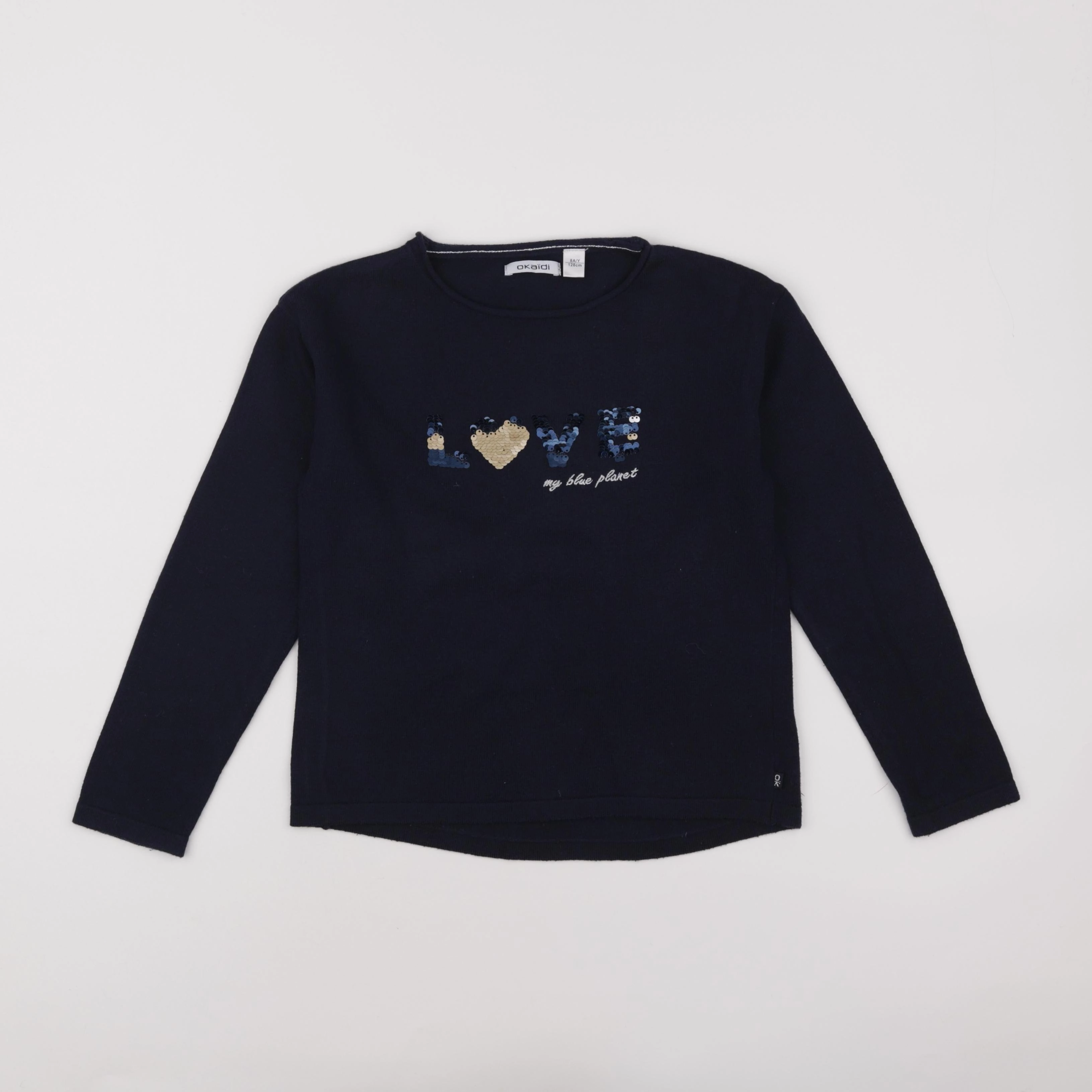 Okaidi - pull bleu - 8 ans