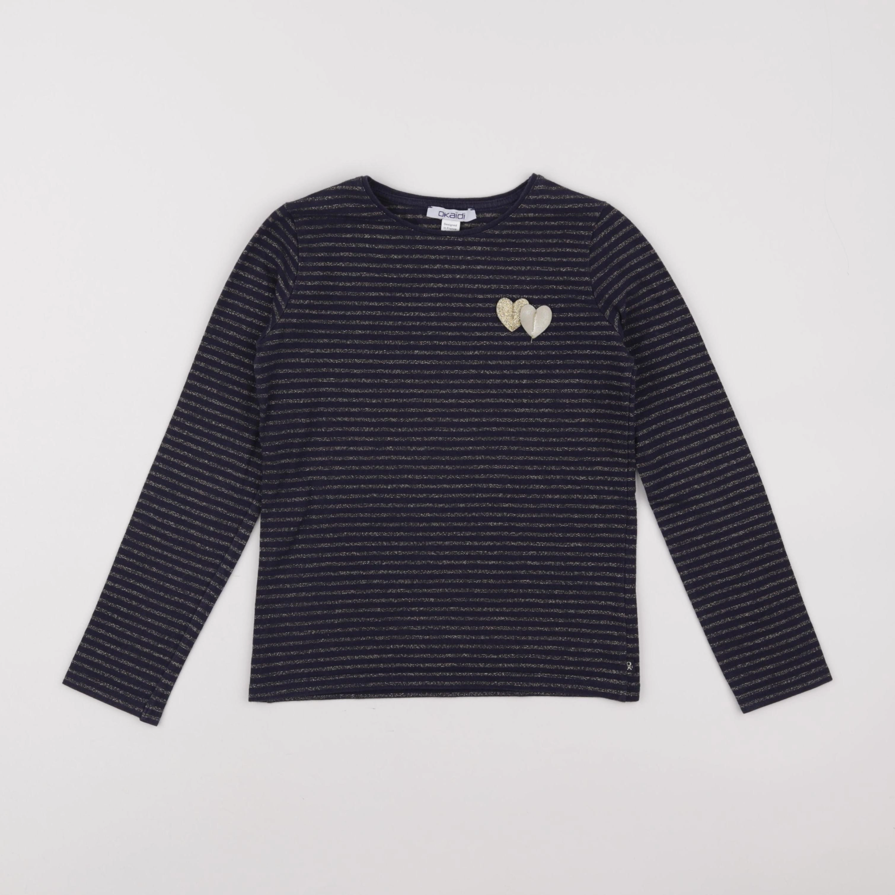 Okaidi - tee-shirt bleu, or - 8 ans