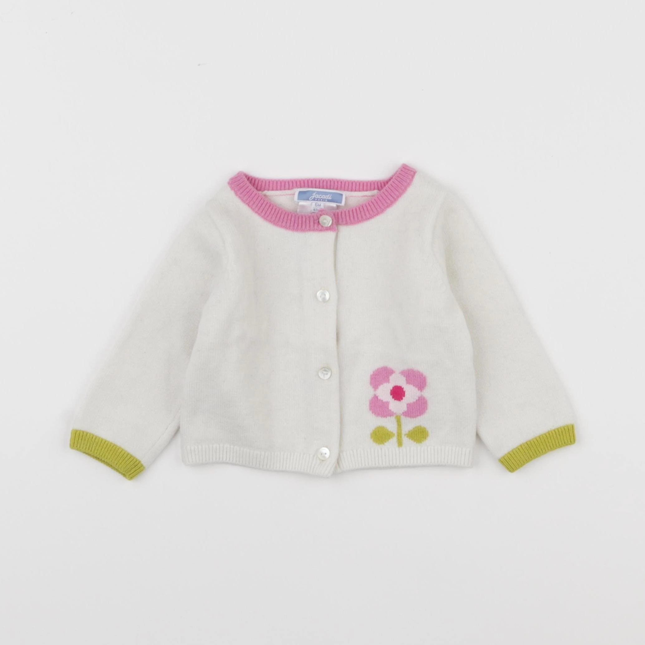 Jacadi - gilet blanc - 6 mois