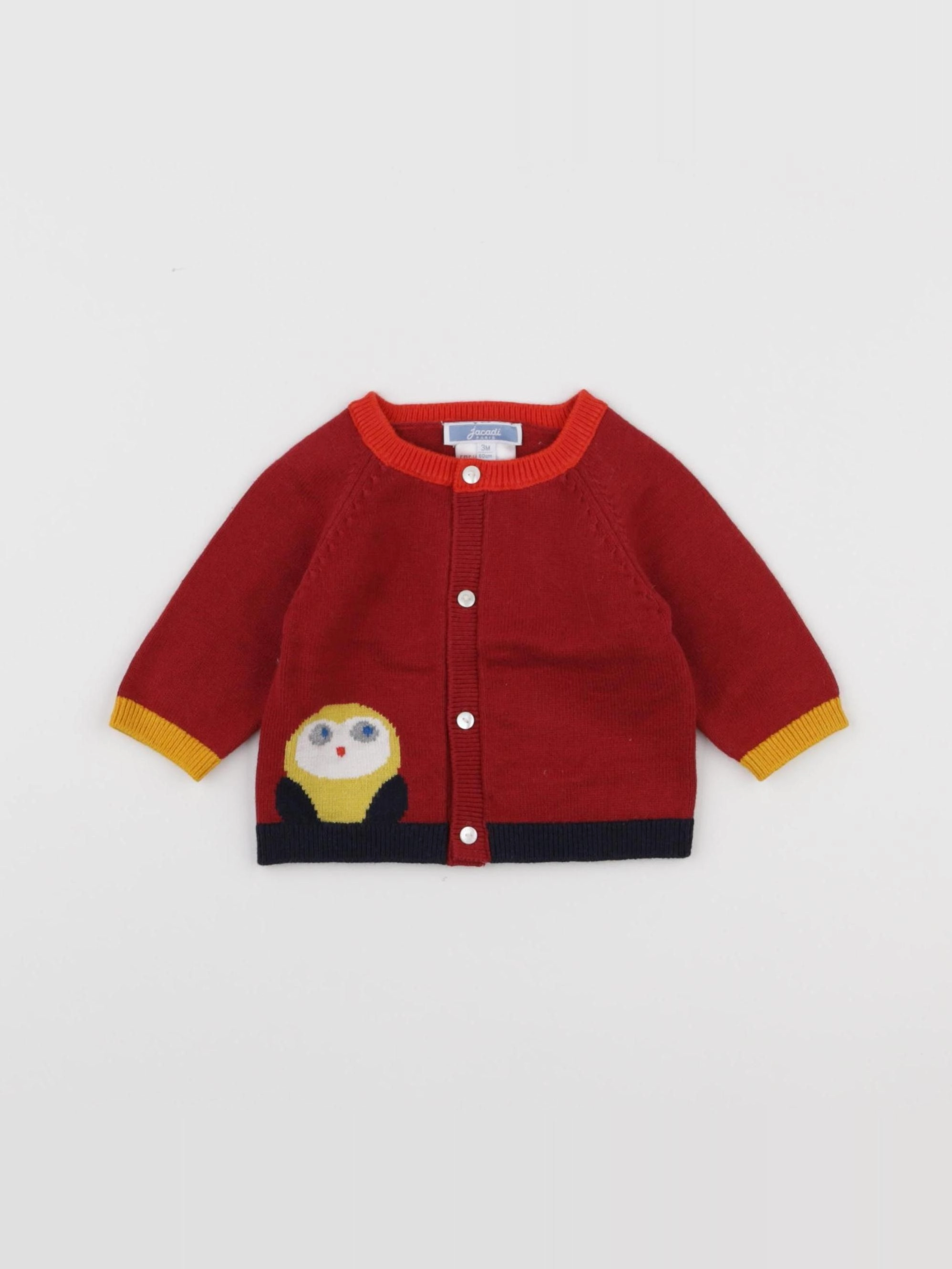 Jacadi - gilet rouge - 3 mois