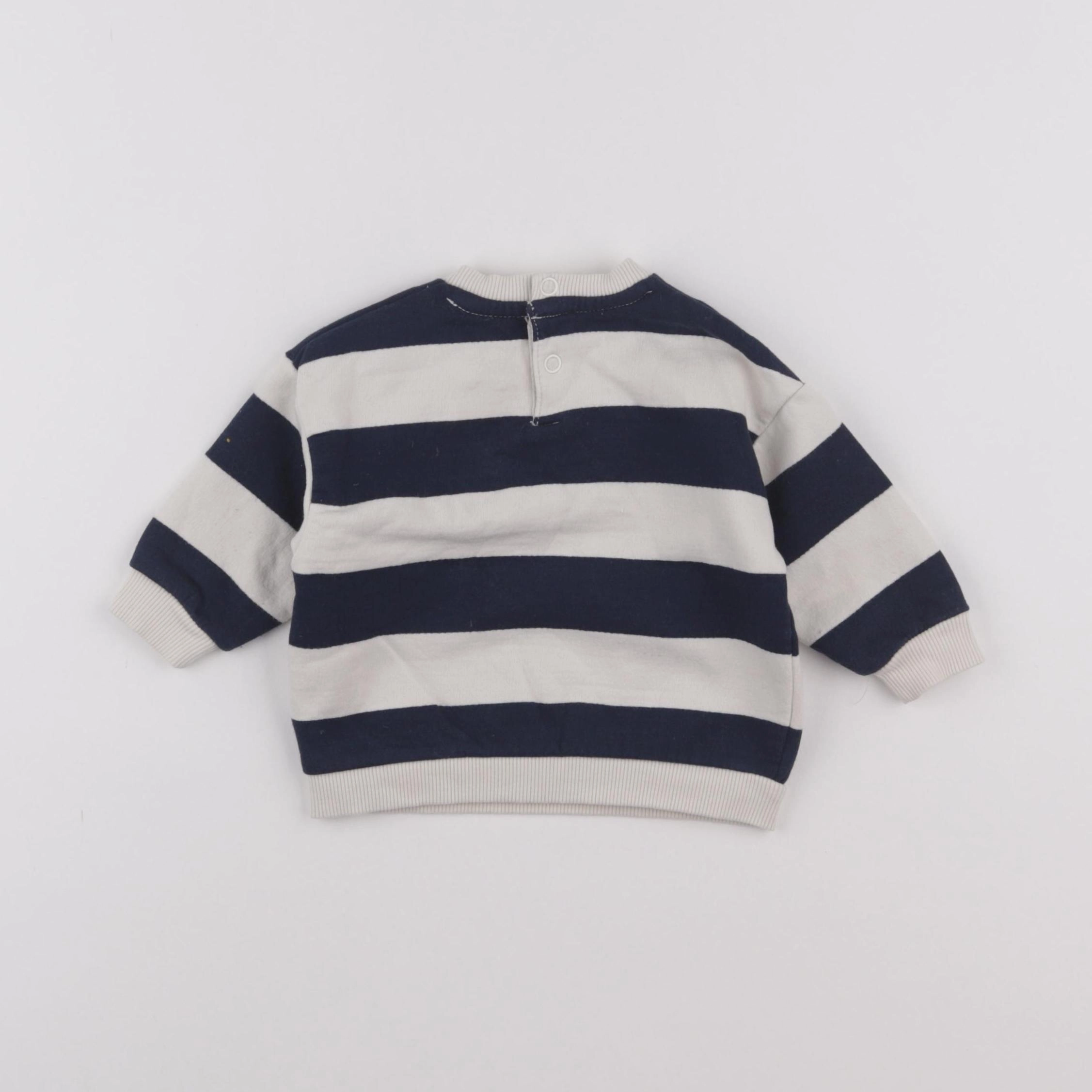 Tape à l'oeil - sweat bleu - 9 mois