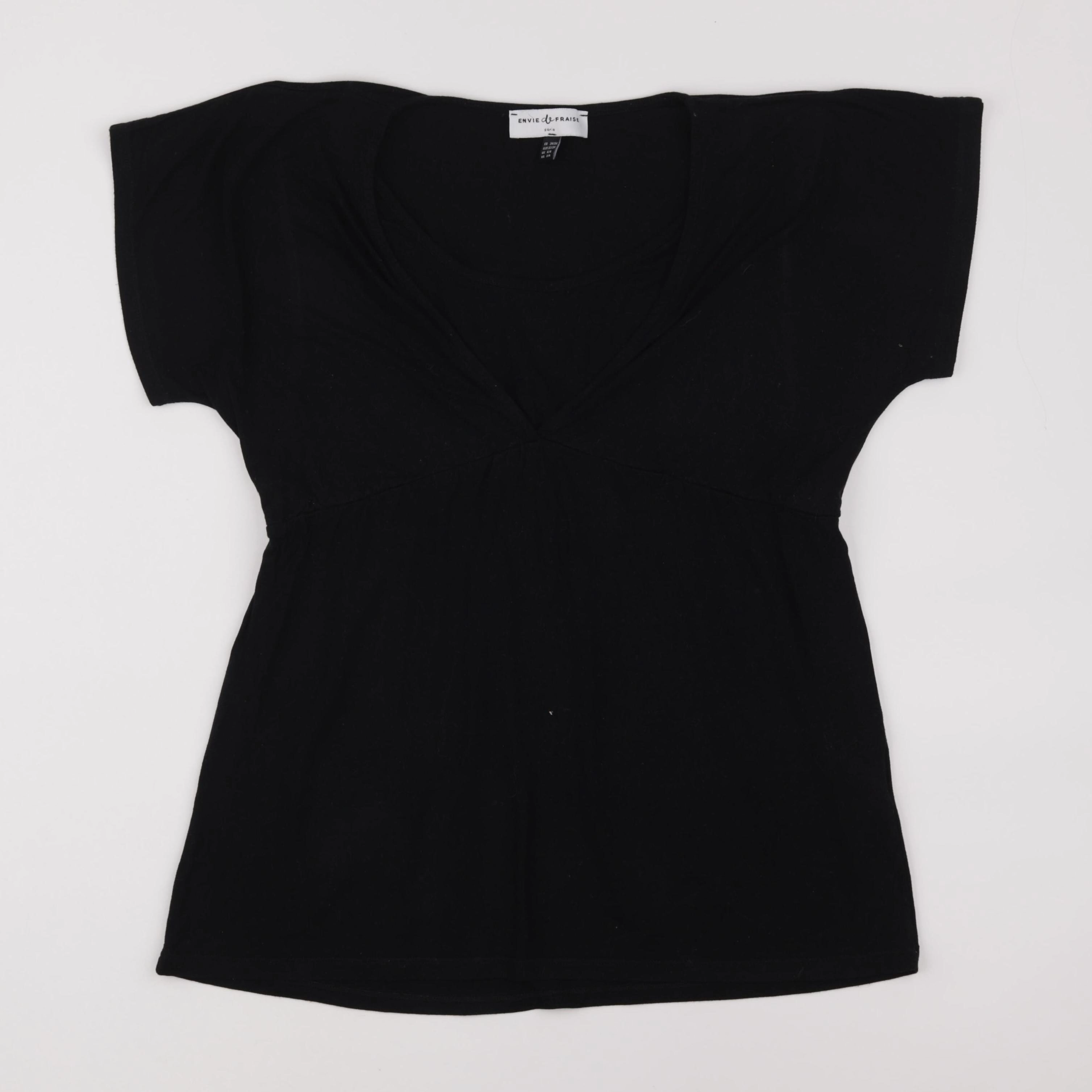 Envie de fraise - tee-shirt allaitement, grossesse noir - 34 à 36