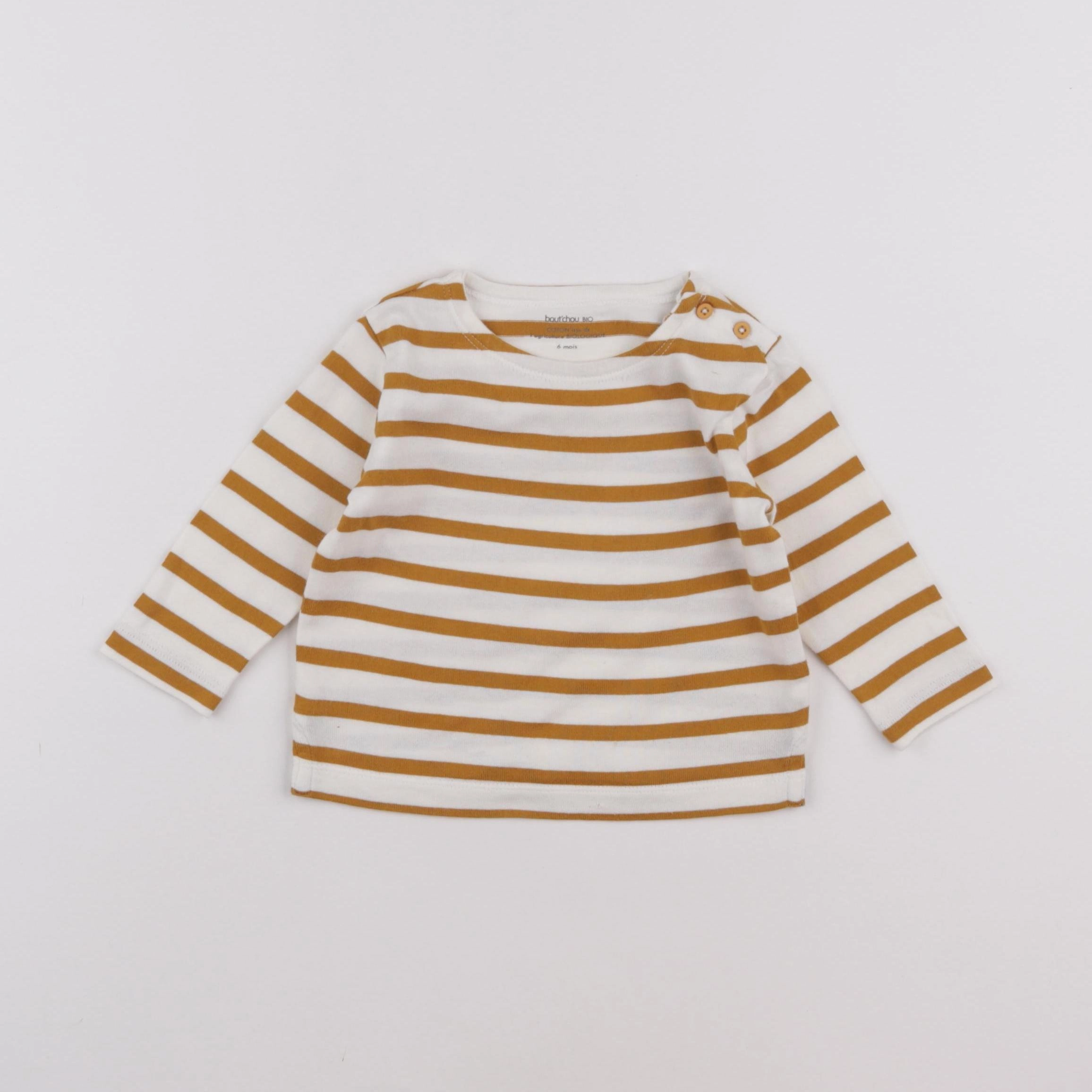 Boutchou - tee-shirt marron - 6 mois