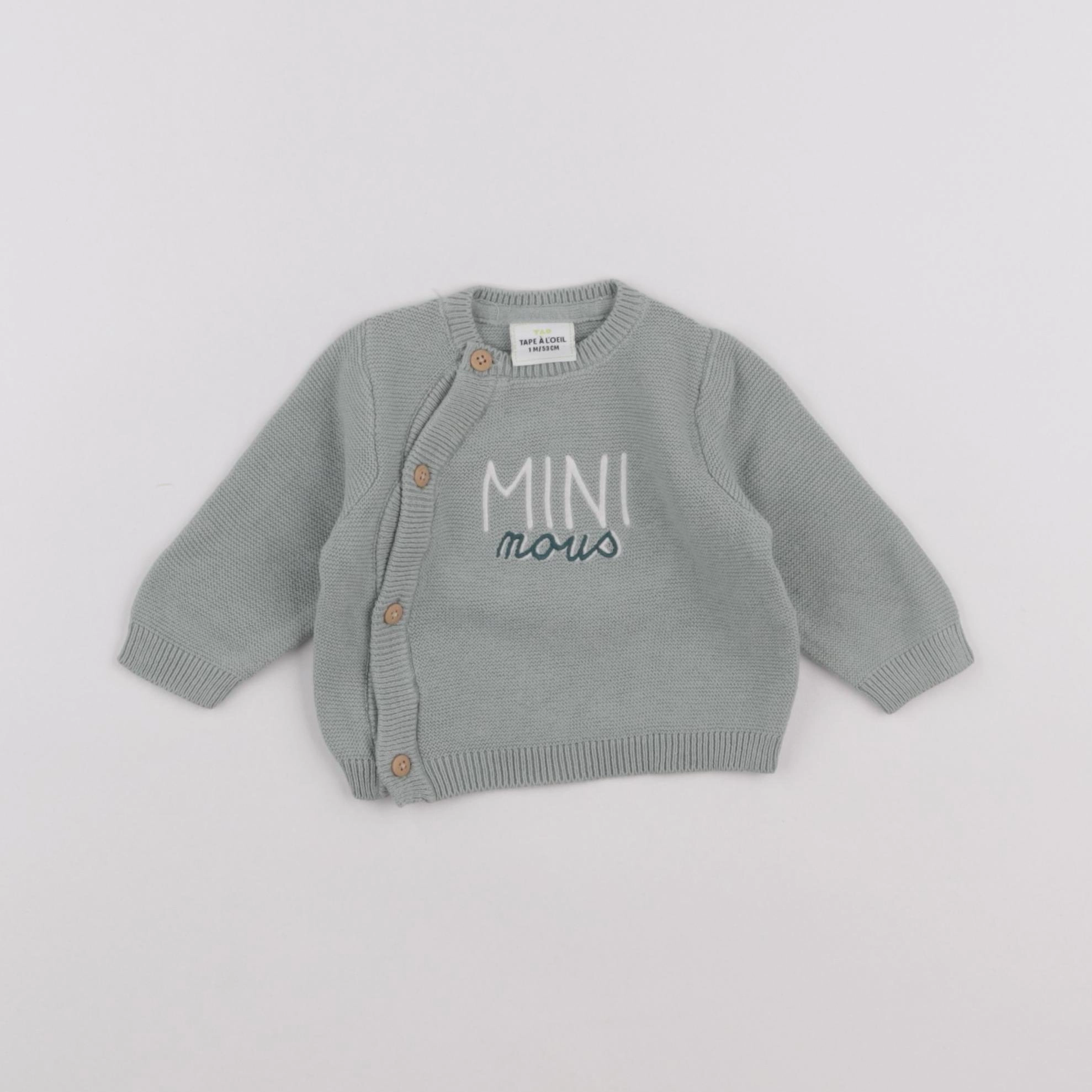 Tape à l'oeil - pull vert - 1 mois