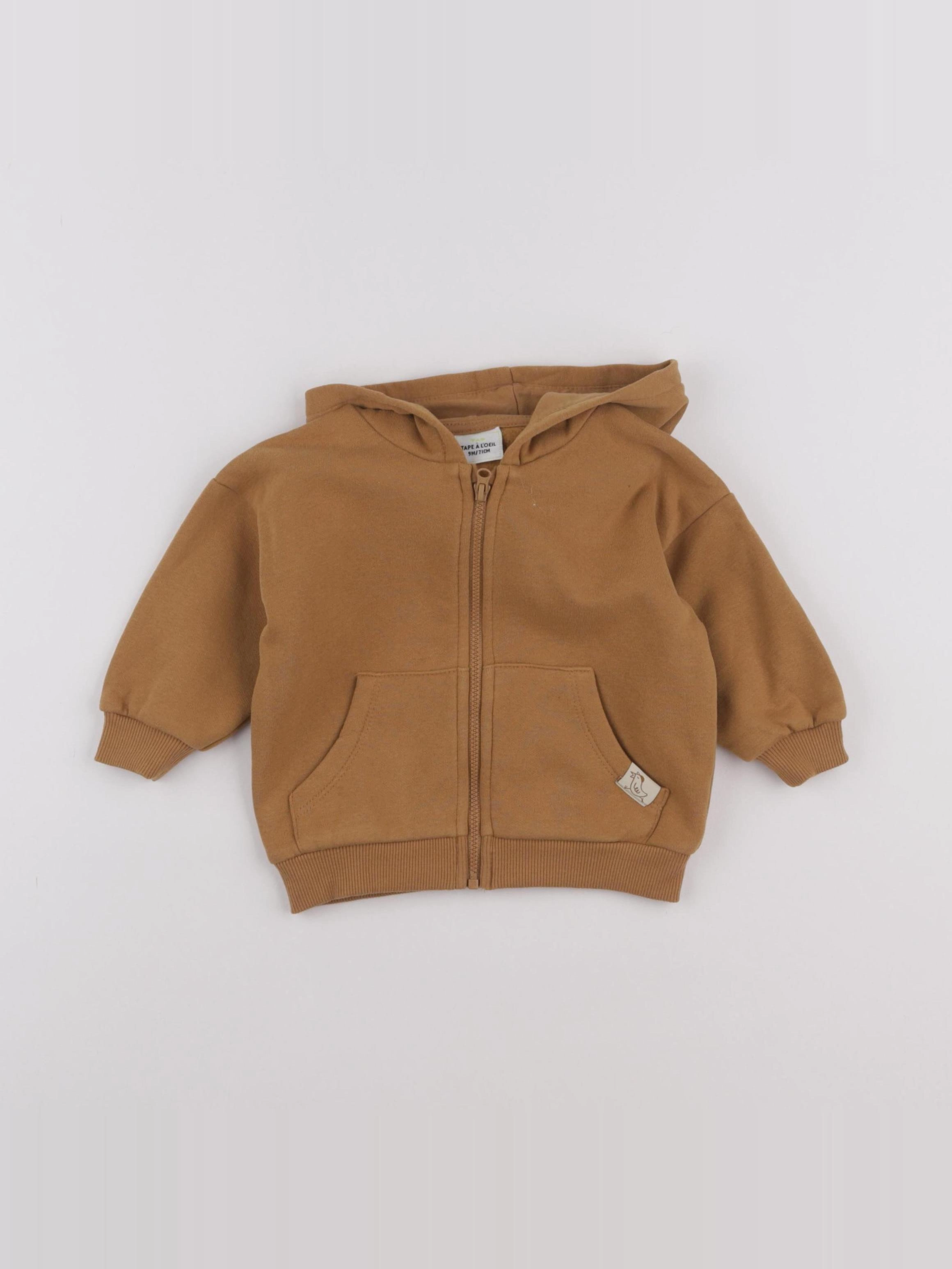 Tape à l'oeil - sweat marron - 9 mois