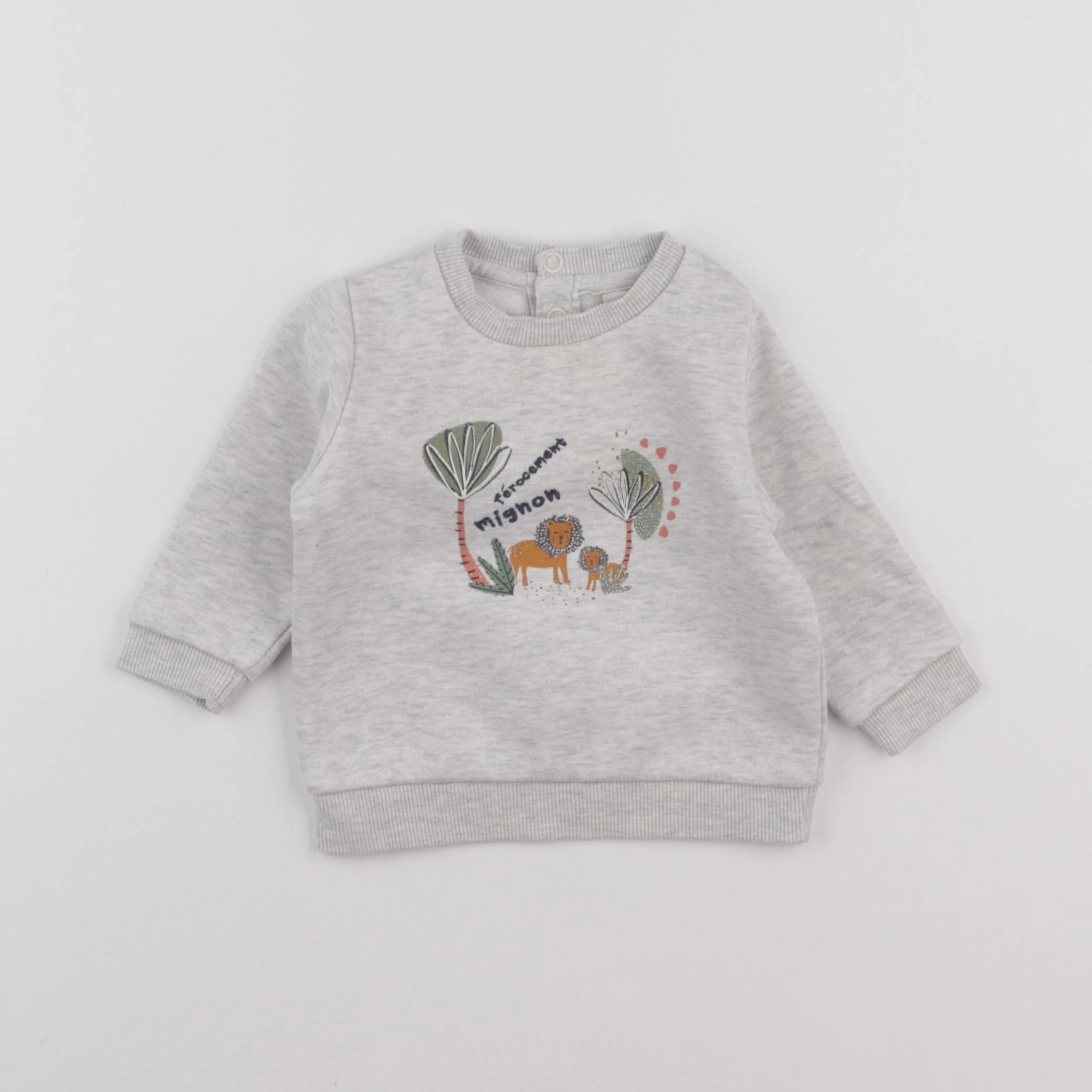 Tape à l'oeil - sweat gris - 6 mois