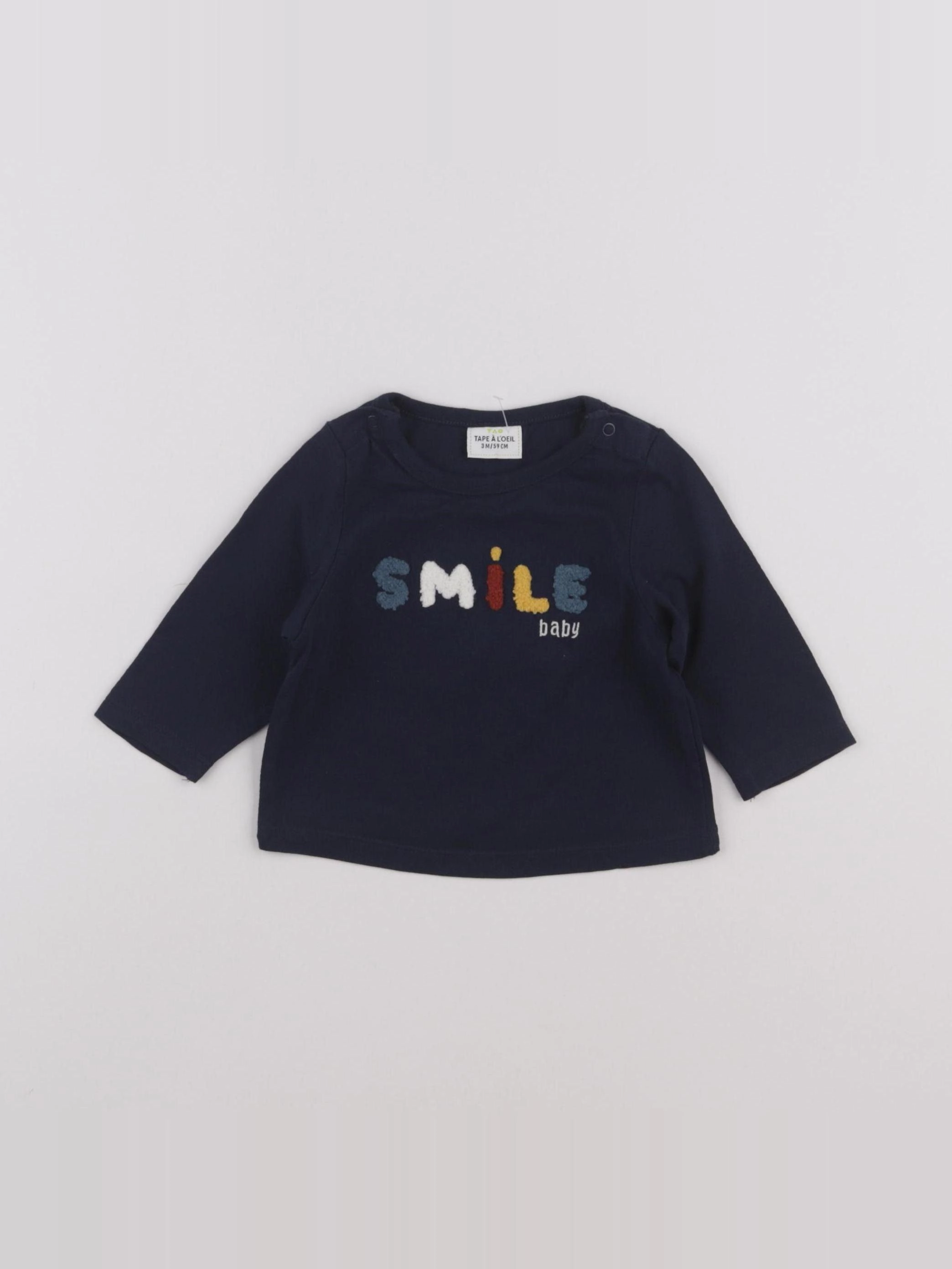 Tape à l'oeil - tee-shirt bleu - 3 mois