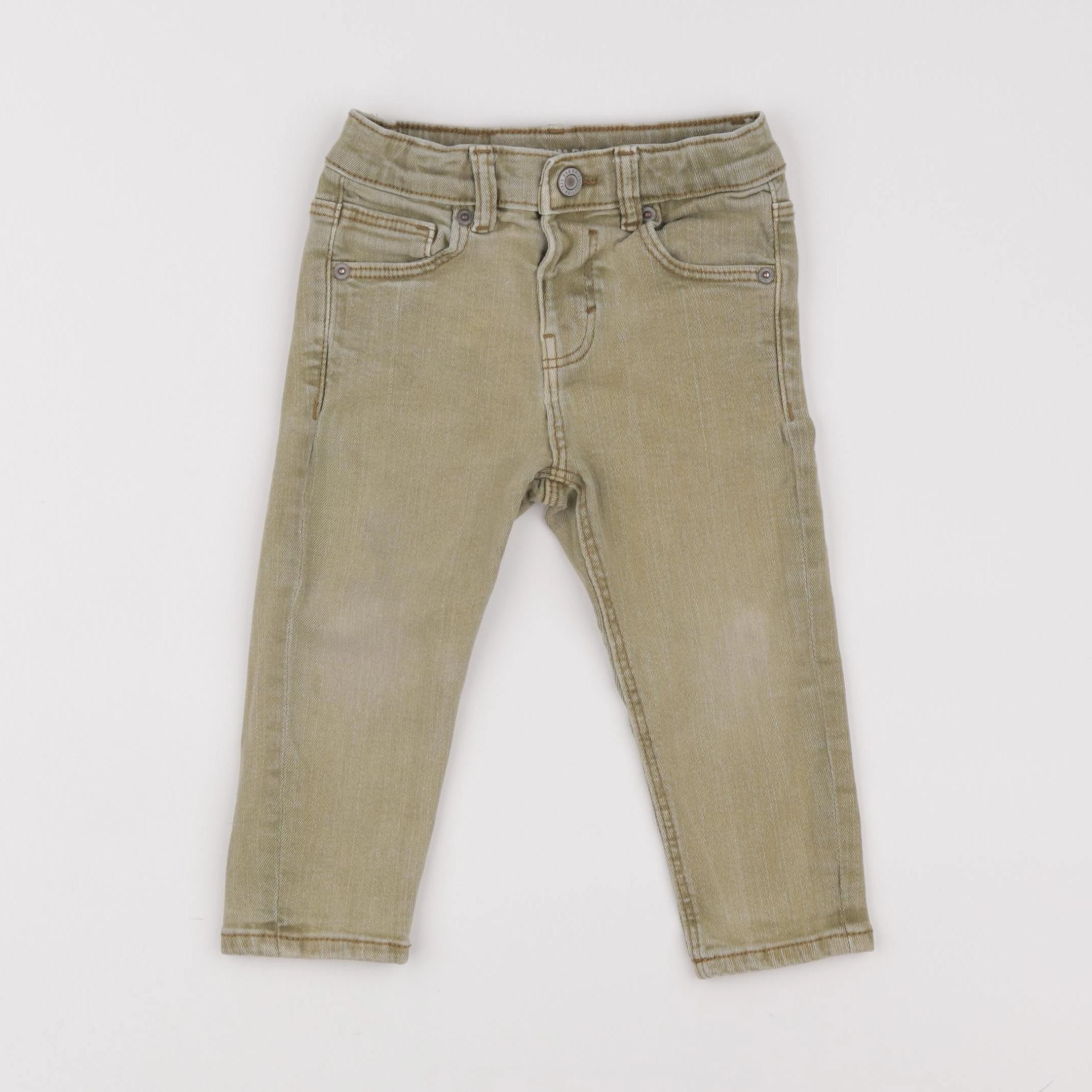Zara - jean vert - 12/18 mois
