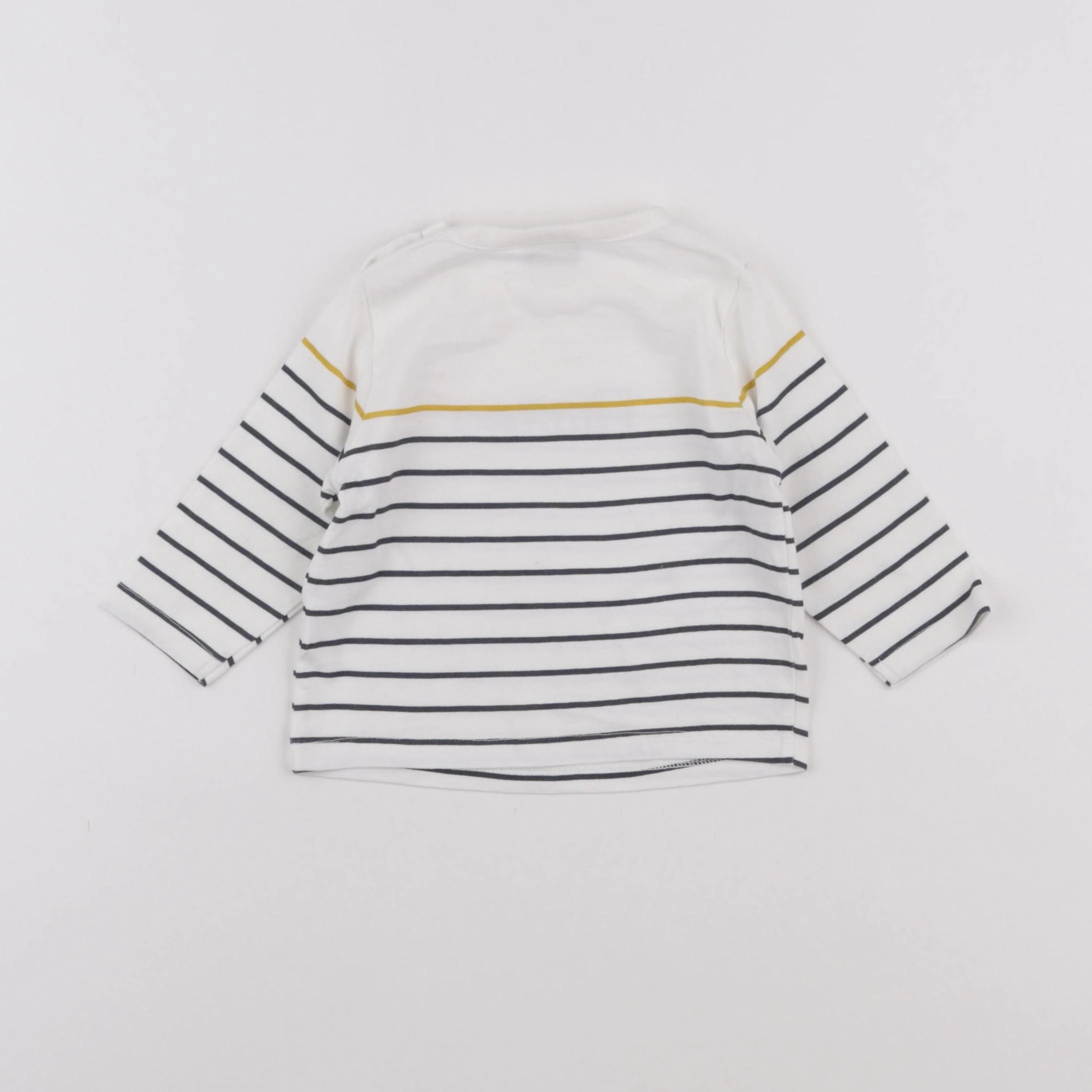 Tape à l'oeil - tee-shirt blanc, bleu - 6 mois