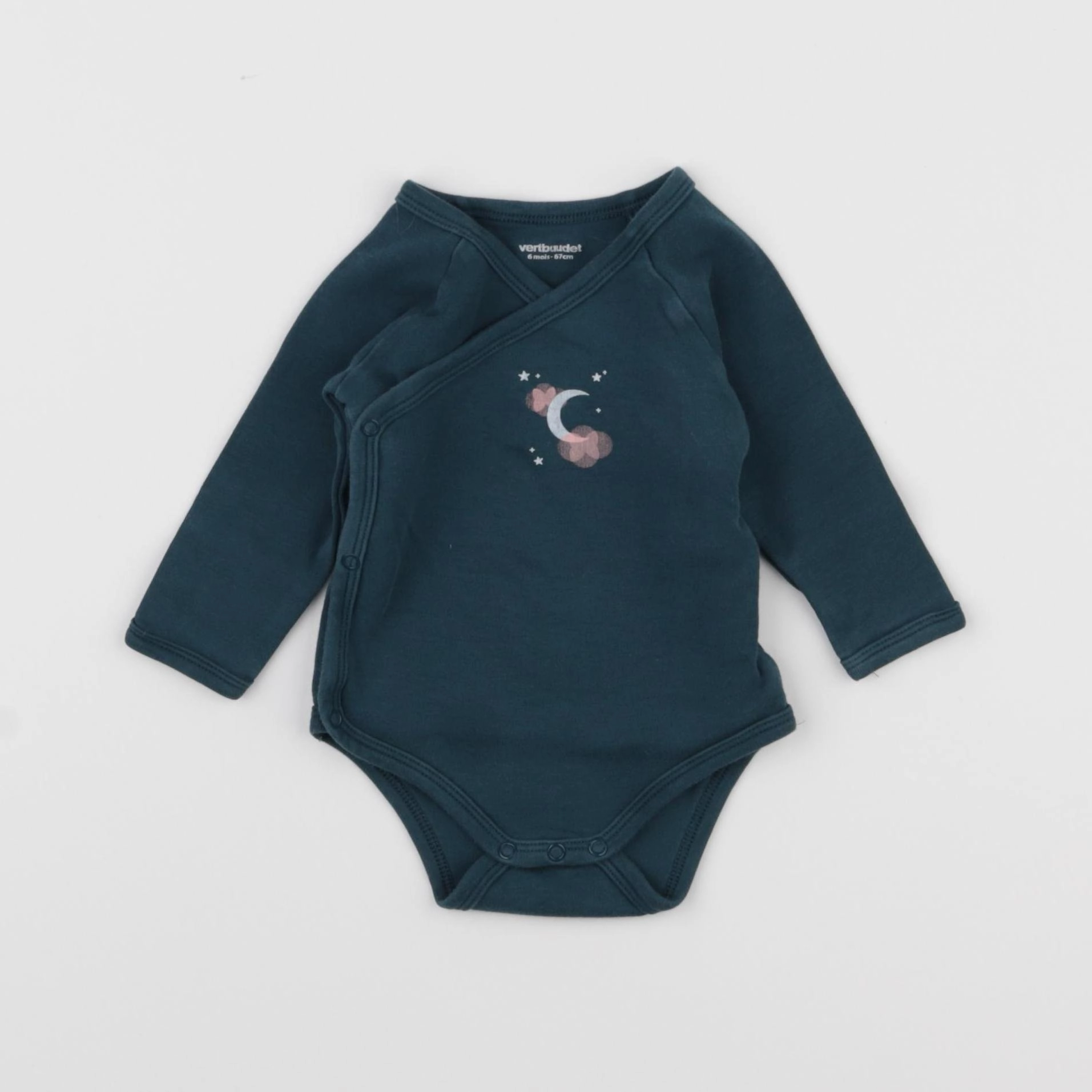 Vertbaudet - body bleu - 6 mois